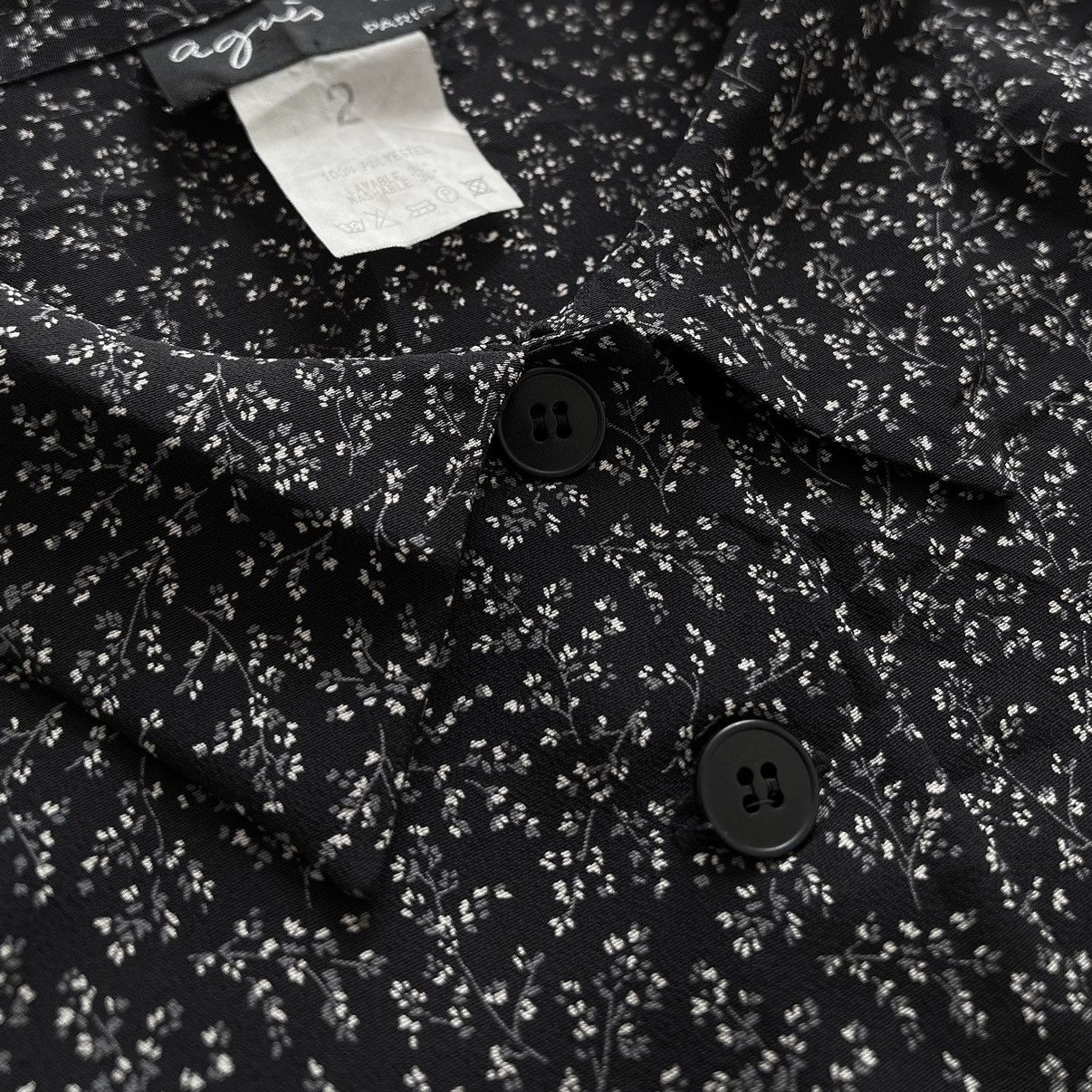 agnes b. Agnès b. Floral Cropped Shirt Size M / US 6-8 / IT 42-44 - 6 Thumbnail