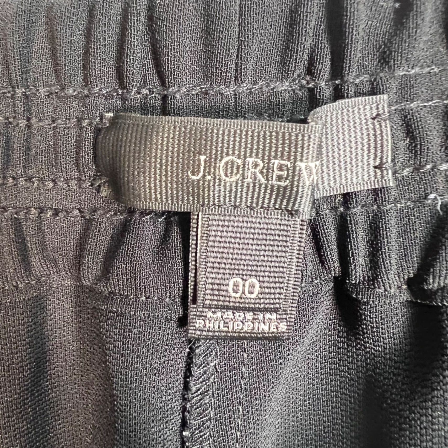 J.Crew J.CREW Womens 00 Black Elastic Waist Tapered Pants Size 24" / US 00 / IT 34 - 3 Thumbnail