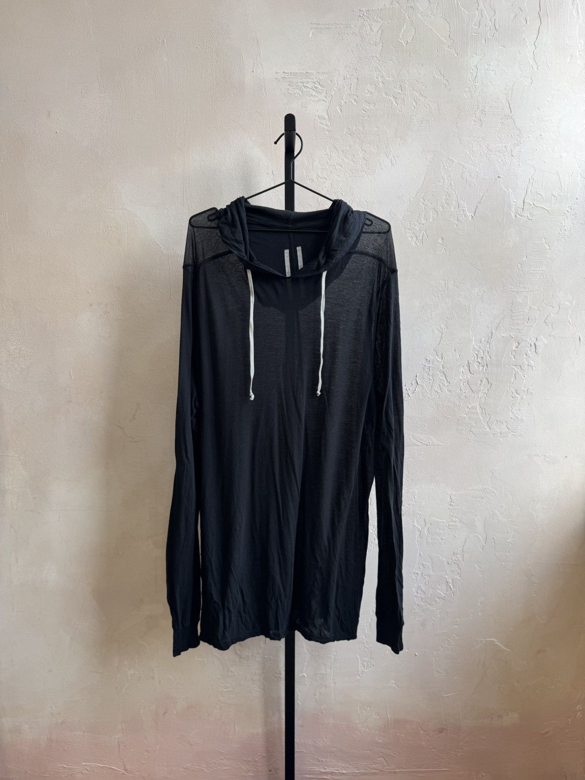 Rick Owens SS23 EDFU MAINLINE HOODIE UNSTABLE MILK STRING Size US L / EU 52-54 / 3 - 2 Thumbnail