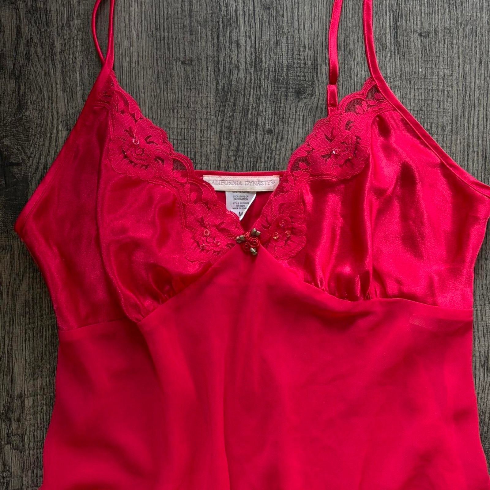 Other California Dynasty Red Lace Fairy Top - Size: M Size M / US 6-8 / IT 42-44 - 2 Thumbnail