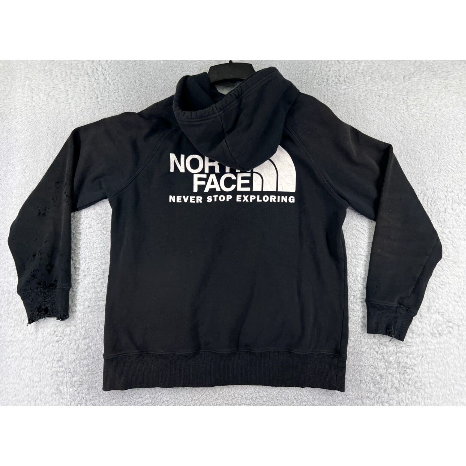 The North Face VINTAGE The North Face Hoodie Womens L Black Pockets Zip Full Zip Hooded Read/Regular Cotton Poly Blend Shirt? Size L / US 10 / IT 46 - 2 Thumbnail