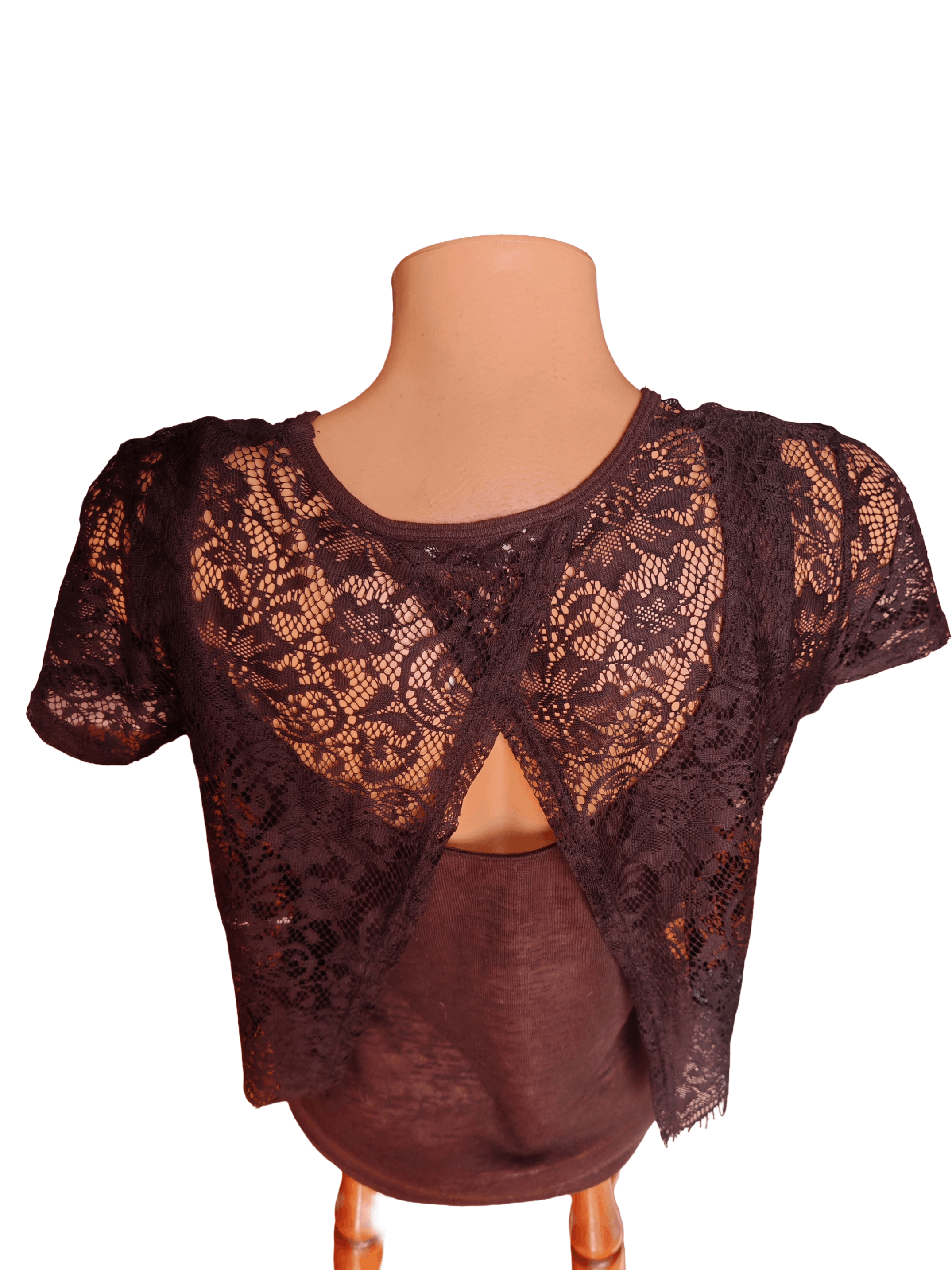 Other Y2K Black Lace Women's Lace Layered Top Grunge size S Size S / US 4 / IT 40 - 6 Thumbnail