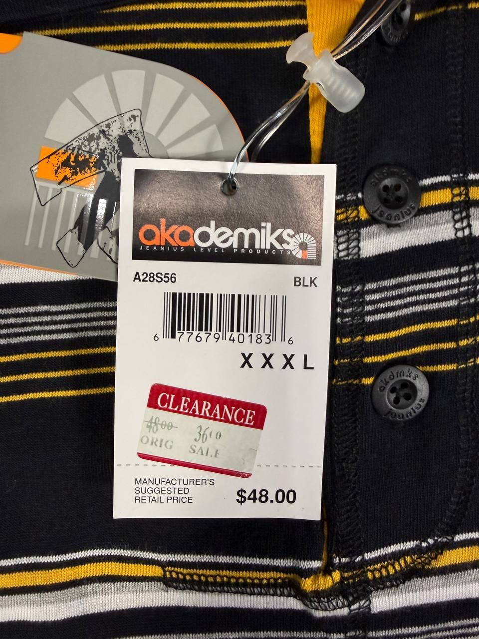 Akademiks Akademiks Y2K Polo Shirt 3XL Black Striped Hip Hop Skate Size US XXL / EU 58 / 5 - 9 Thumbnail