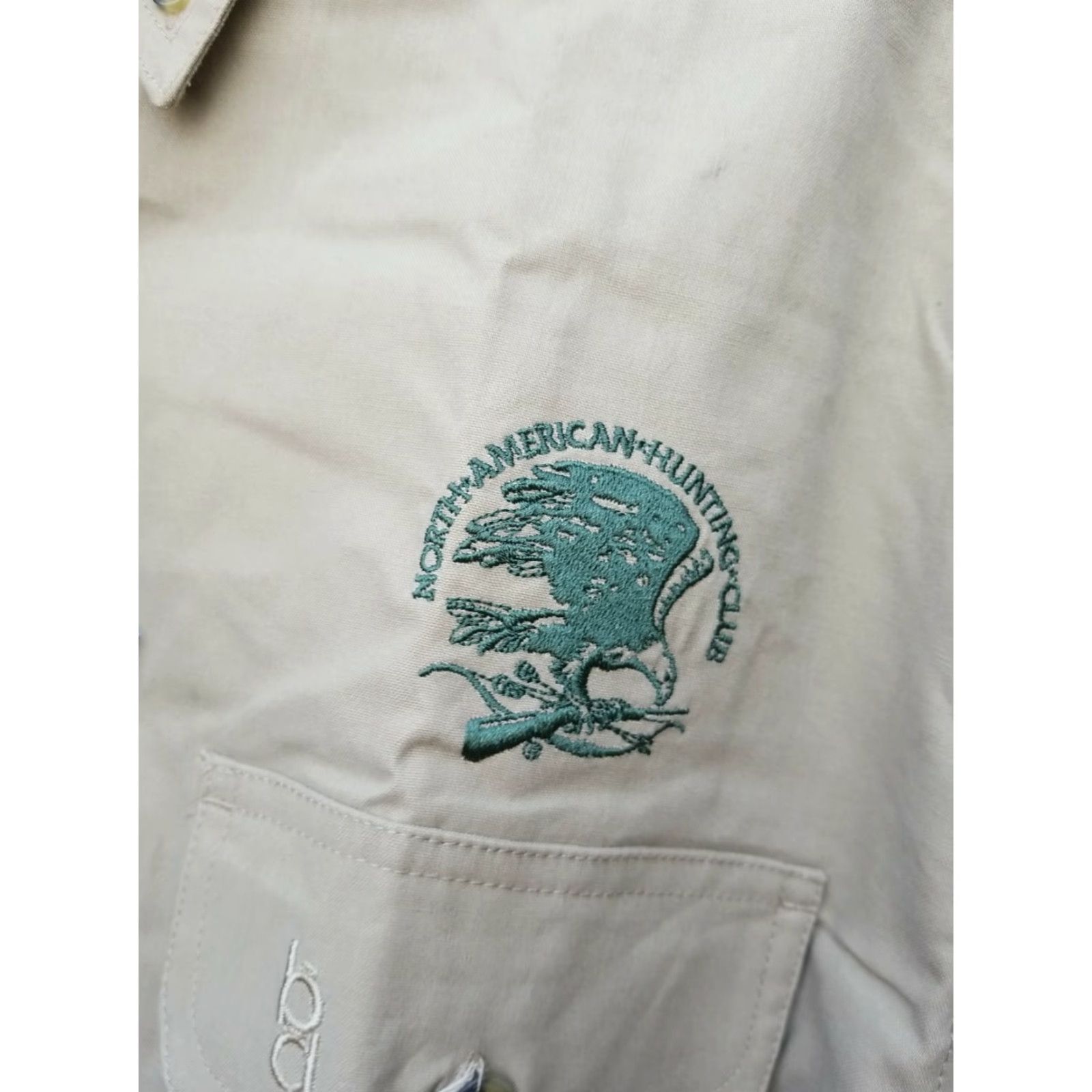 Vintage Bob Allen North American Hunting Club Shirt Men's XL Right Hand Button-Up Long Sleeve Green Cotton Knit Shirt Size US XL / EU 56 / 4 - 3 Thumbnail