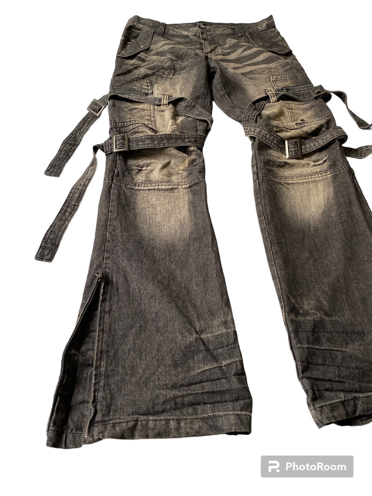 If Six Was Nine Japanese Brand Topism Bondage Flare Denim Size US 32 / EU 48 - 2 Thumbnail