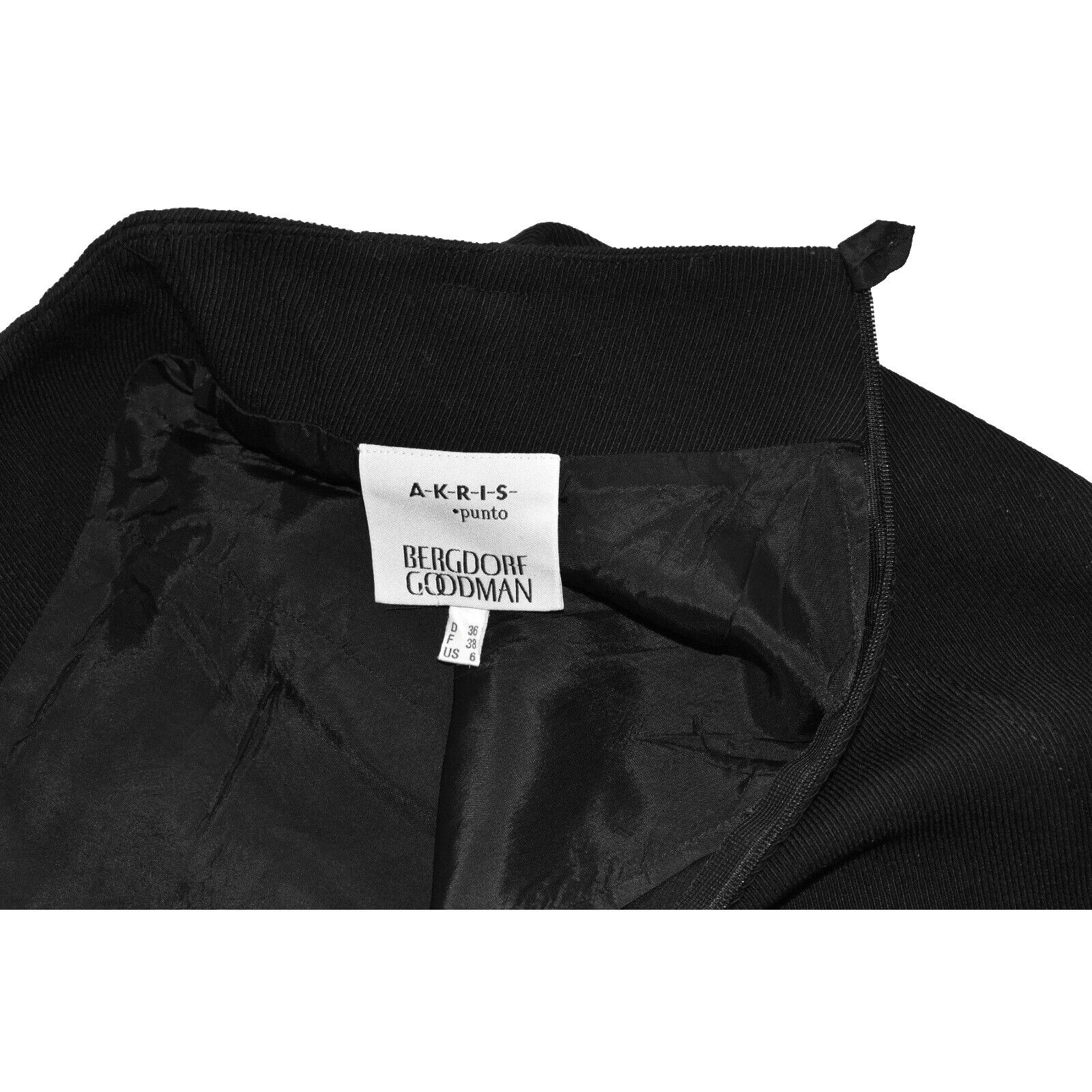 Akris AKRIS PUNTO X BERGDORF GOODMAN Black Zip Pencil Skirt Sz 6 Size 28" / US 6 / IT 42 - 4 Thumbnail