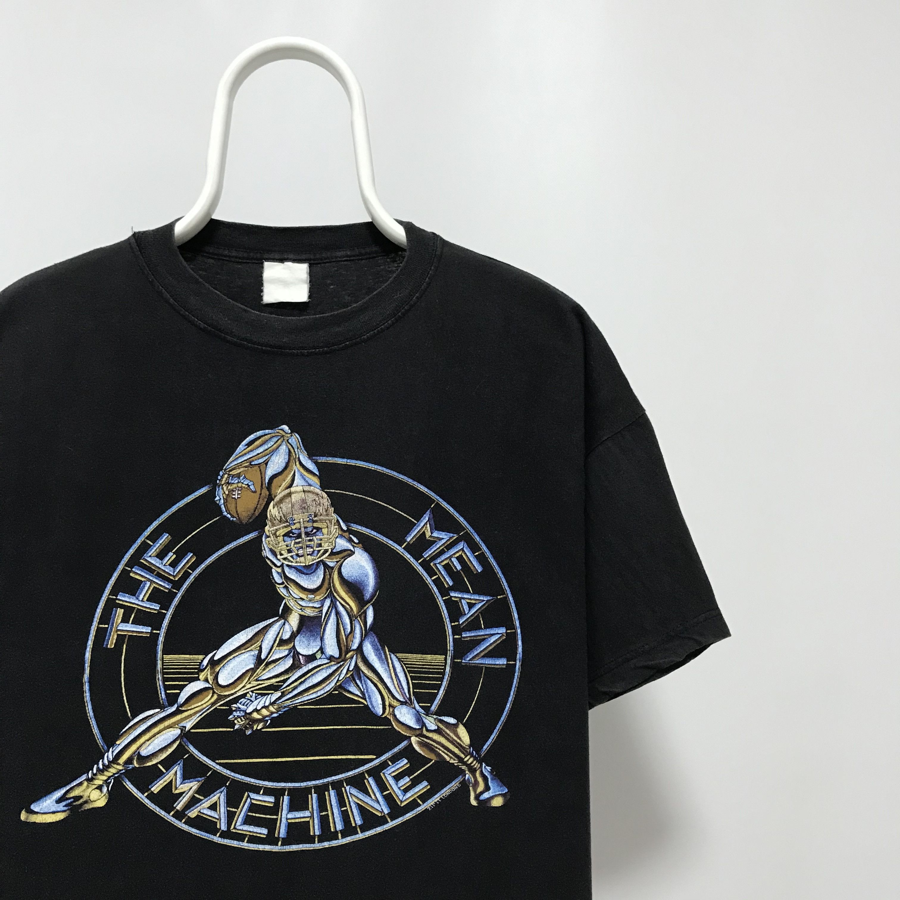 Vintage THE MEAN MACHINE Burt Reynolds Vintage T-Shirt Movie Tee 90s Size US L / EU 52-54 / 3 - 3 Thumbnail