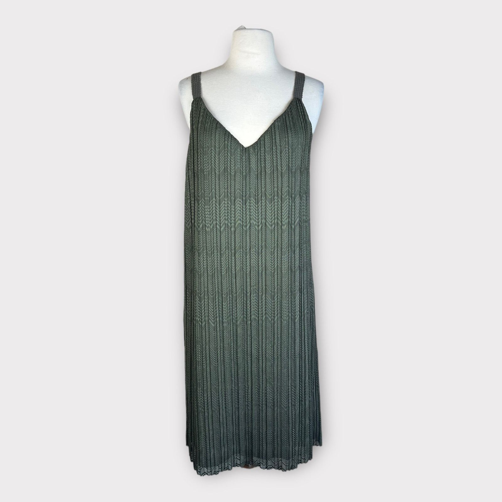 Anthropologie Anthropologie Meadow Rue | Moss Prespa Pleated Dress | 14 Size XL / US 12-14 / IT 48-50 - 4 Thumbnail