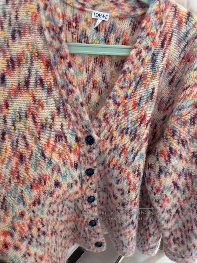 Loewe Loewe Colorful Spotted Knit Cardigan, Good Knitting Craft Size S / US 4 / IT 40 - 4 Thumbnail