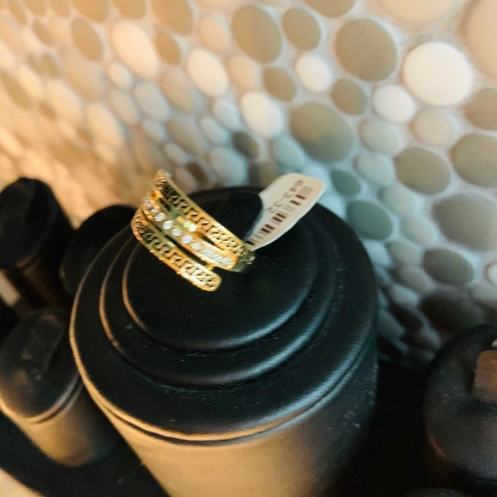 Other Sterling Gold Plated Ring BN with CZ size 7.5💍 Size ONE SIZE - 2 Thumbnail