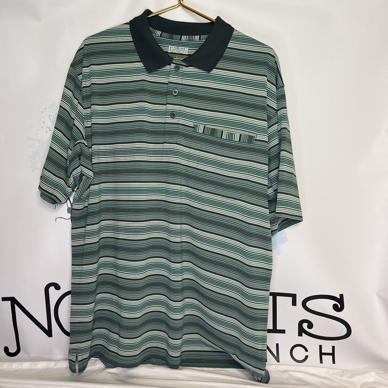 Duluth Trading Company Duluth Trading Co Polo Shirt Mens Green Striped Size US L / EU 52-54 / 3 - 1 Thumbnail
