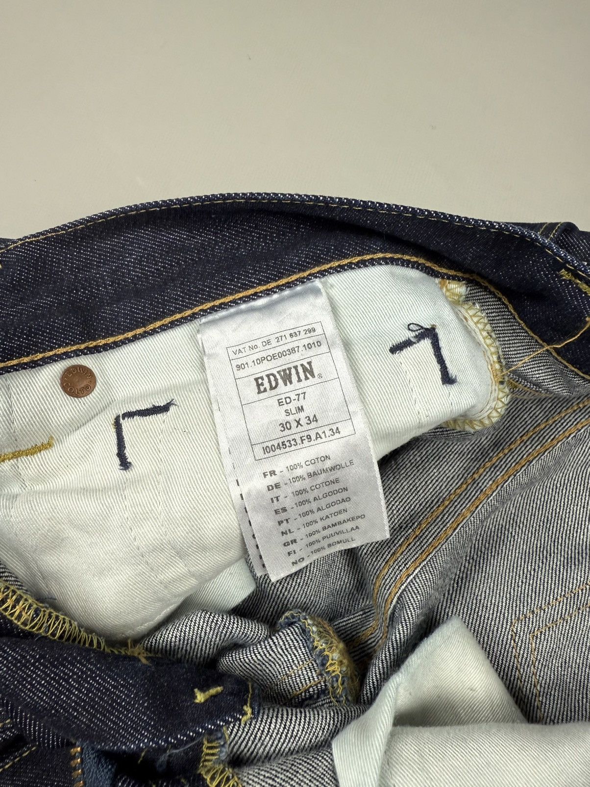 Edwin Edwin ED-77 Slim Men’s Jeans Size 30 X 34 Size US 30 / EU 46 - 12 Thumbnail