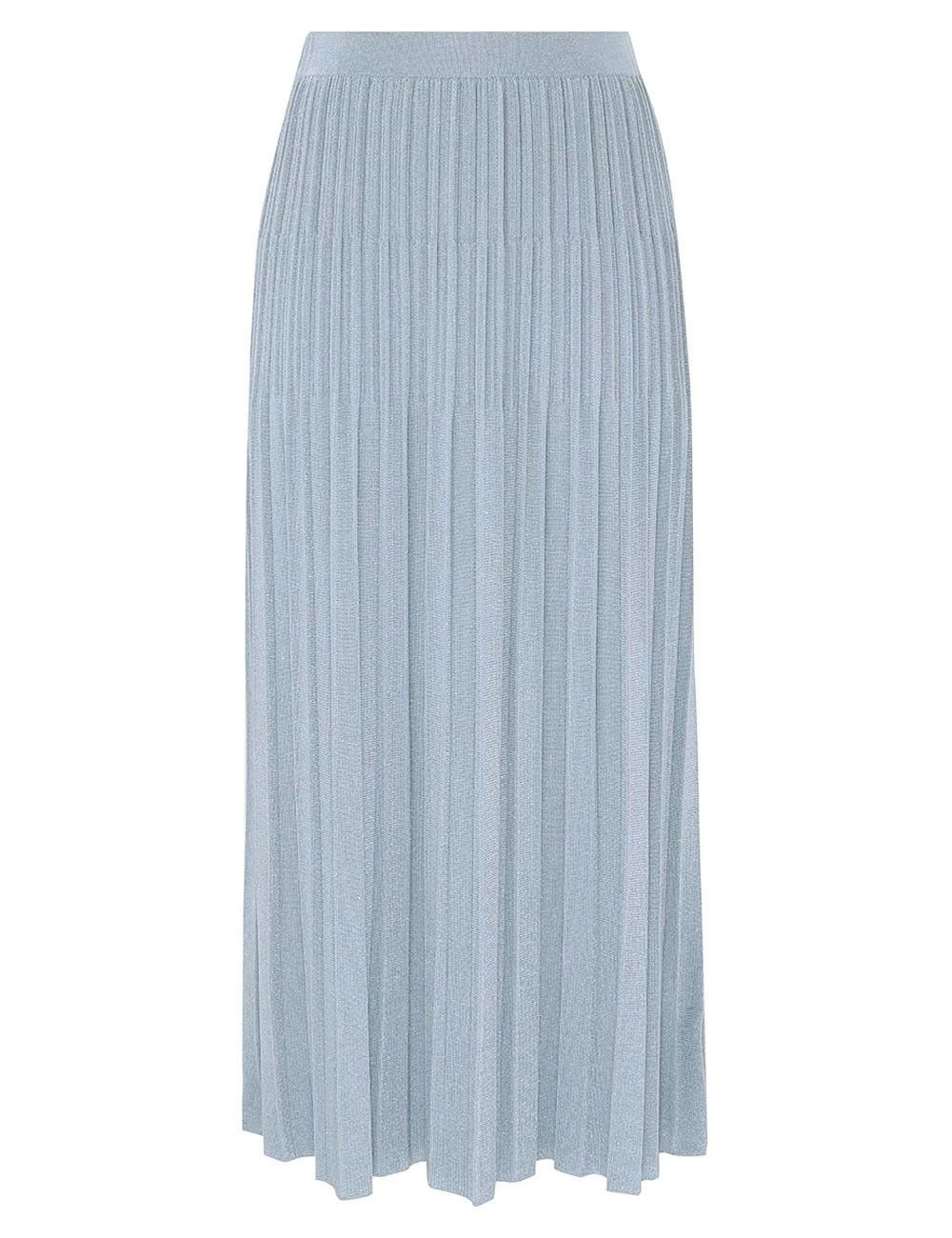 oc11z0525 Waverly Rib Midi Skirt in Blue
