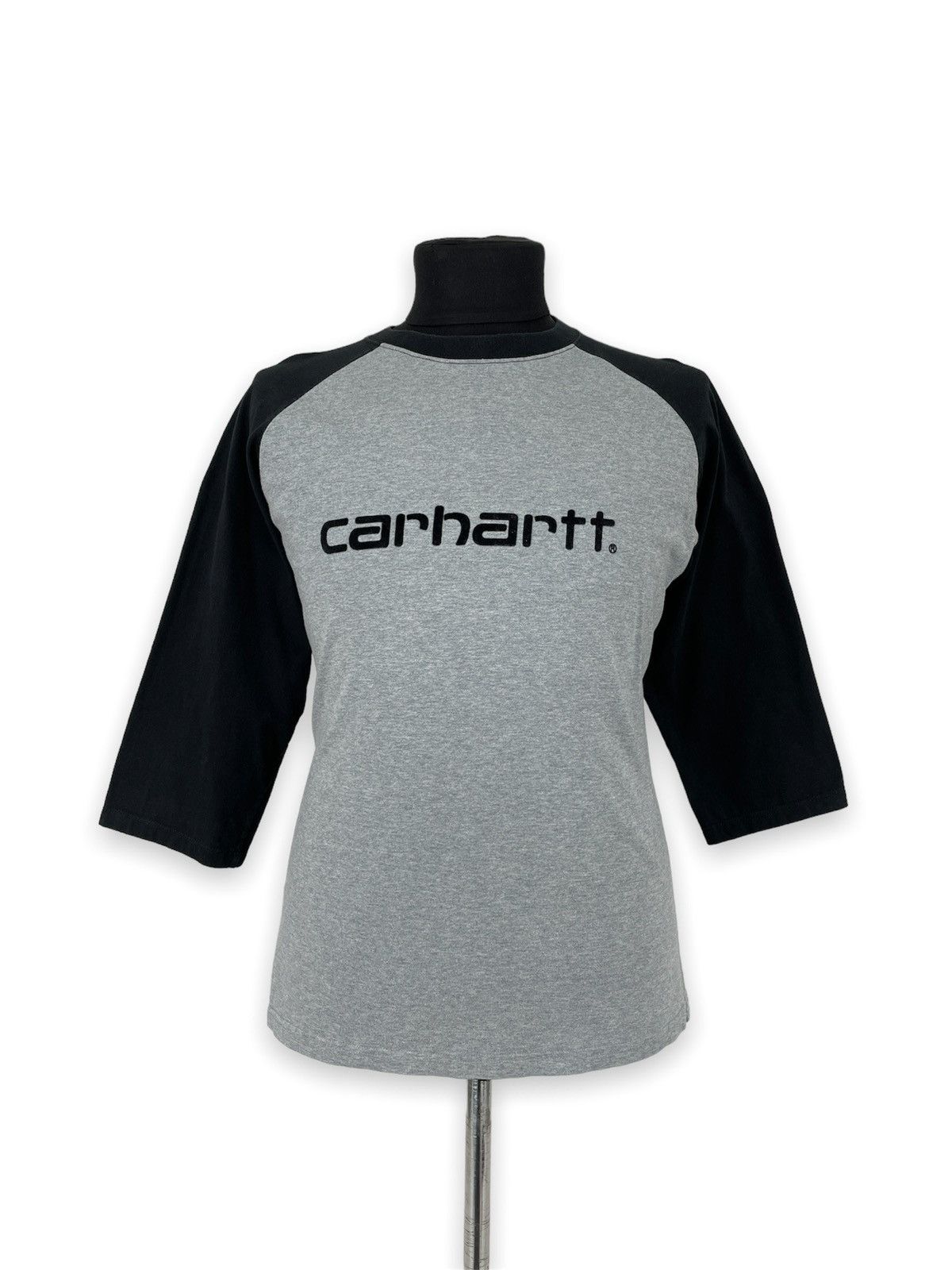 Carhartt × Carhartt Wip Vintage Big Logo Athletic Script Heather 3/4 Sleeve Top Gray T-Shirt Size US S / EU 44-46 / 1 - 2 Thumbnail