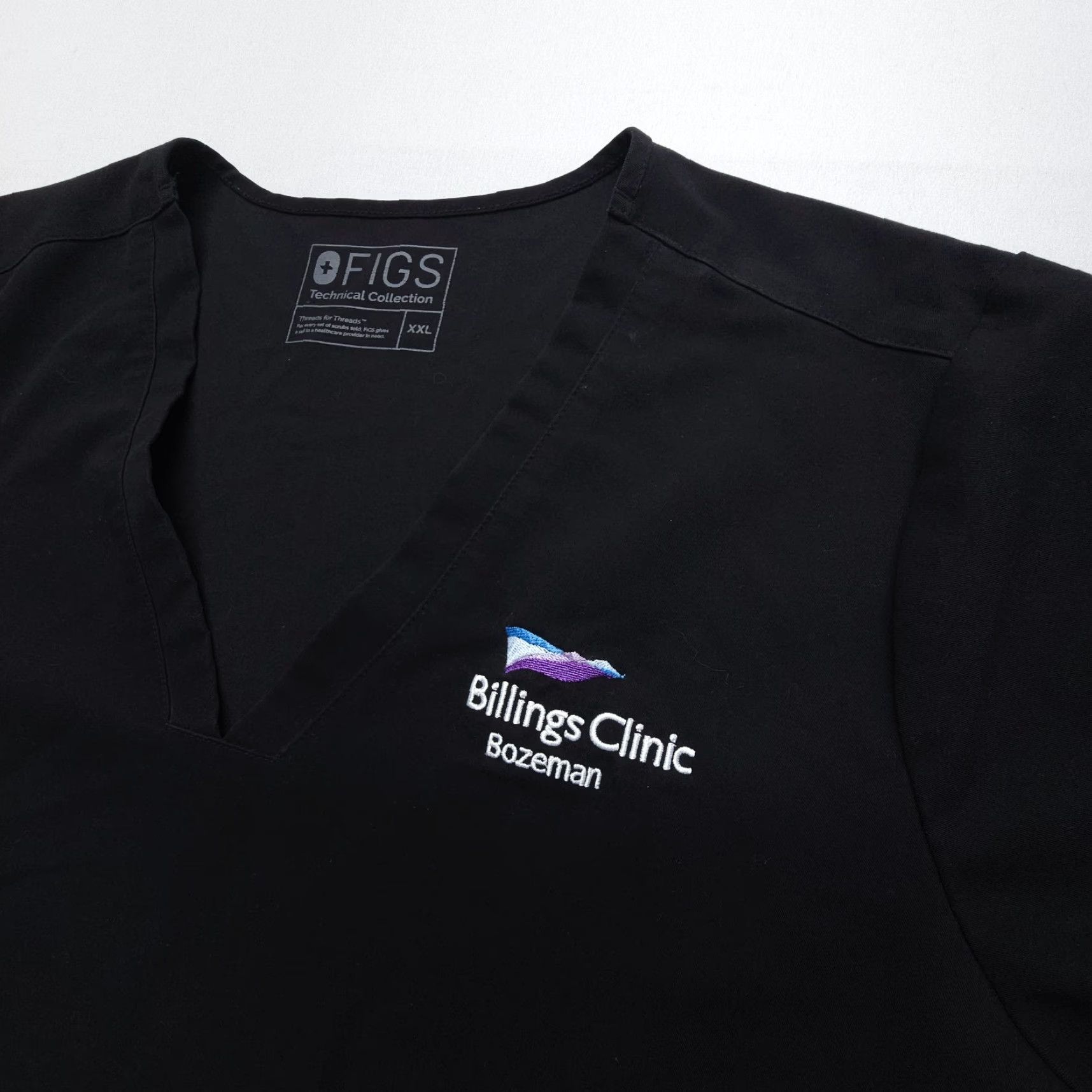 Vintage FIGS Casma Three Pocket Scrub Top Womens 2XL Black Nursing Medical Healthcare Size XXL / US 16-18 / IT 52-54 - 3 Thumbnail