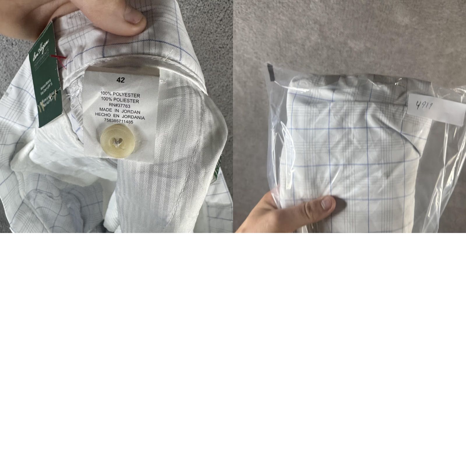 Hogan Ben Hogan Shorts Mens 42 White Check Performance Golf Moisture Wicking UPF 15 Sportswear Casual Athletic Size US 42 / EU 58 - 10 Thumbnail