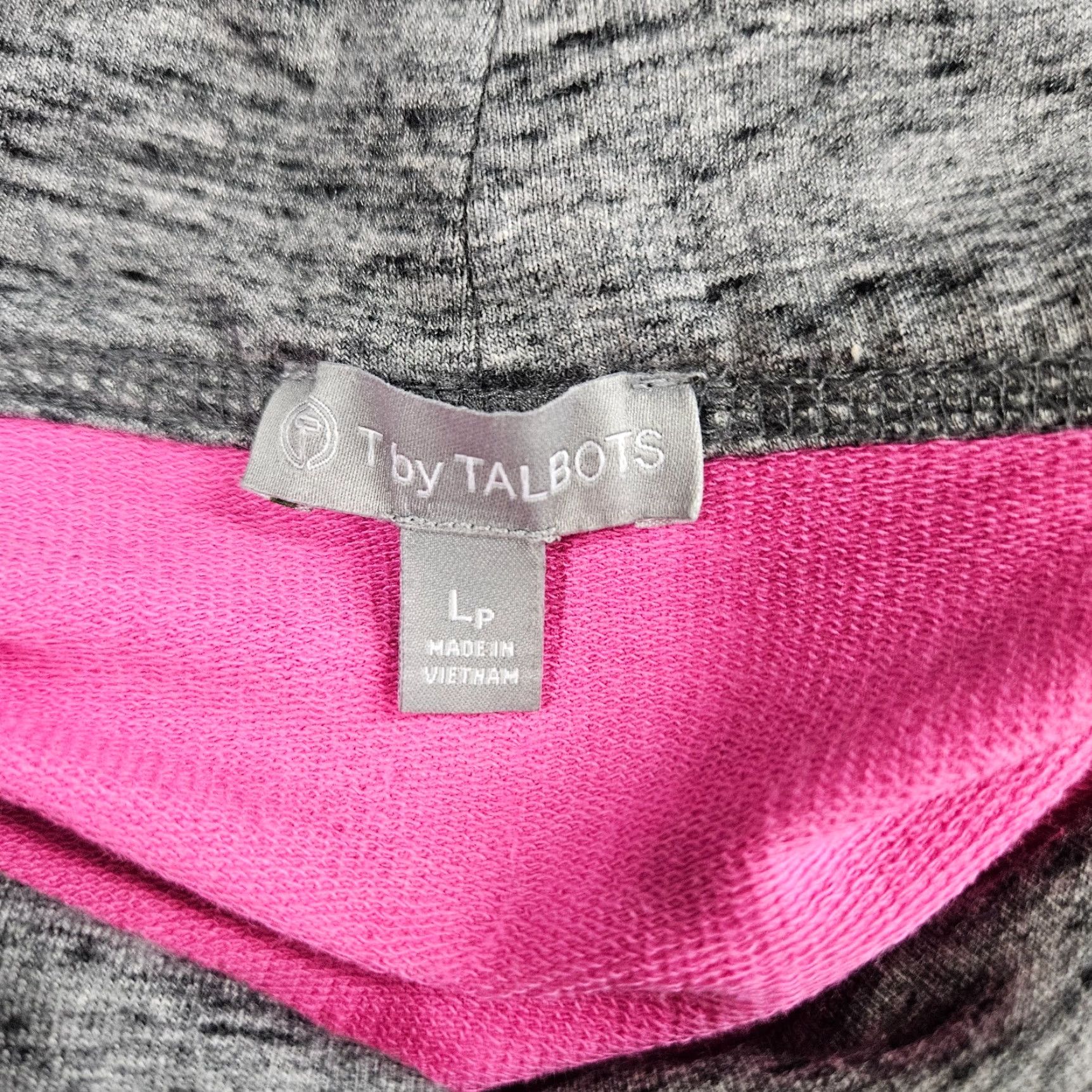 Talbots T by Talbots Womens Pullover Sweatshirt Sz PL Petite Gray Cotton Blend Green? Size L / US 10 / IT 46 - 6 Thumbnail