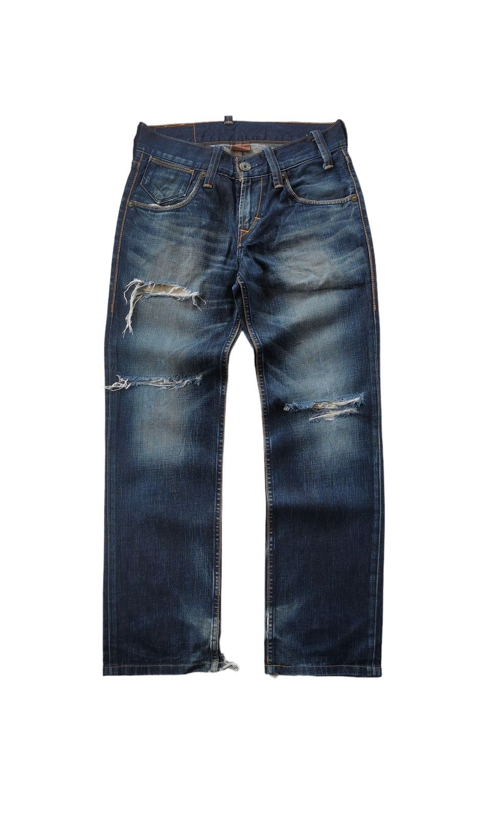 Levi's Jeans Levis 504 Straight distressed fuck jeans Size US 29 - 1 Thumbnail