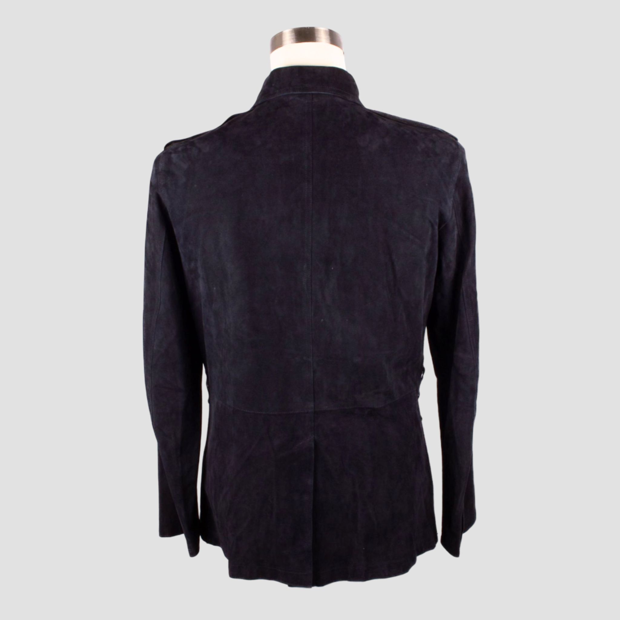 Prada PRADA S/S 2003 Dark Navy Suede Leather Field Jacket Size US M / EU 48-50 / 2 - 4 Thumbnail