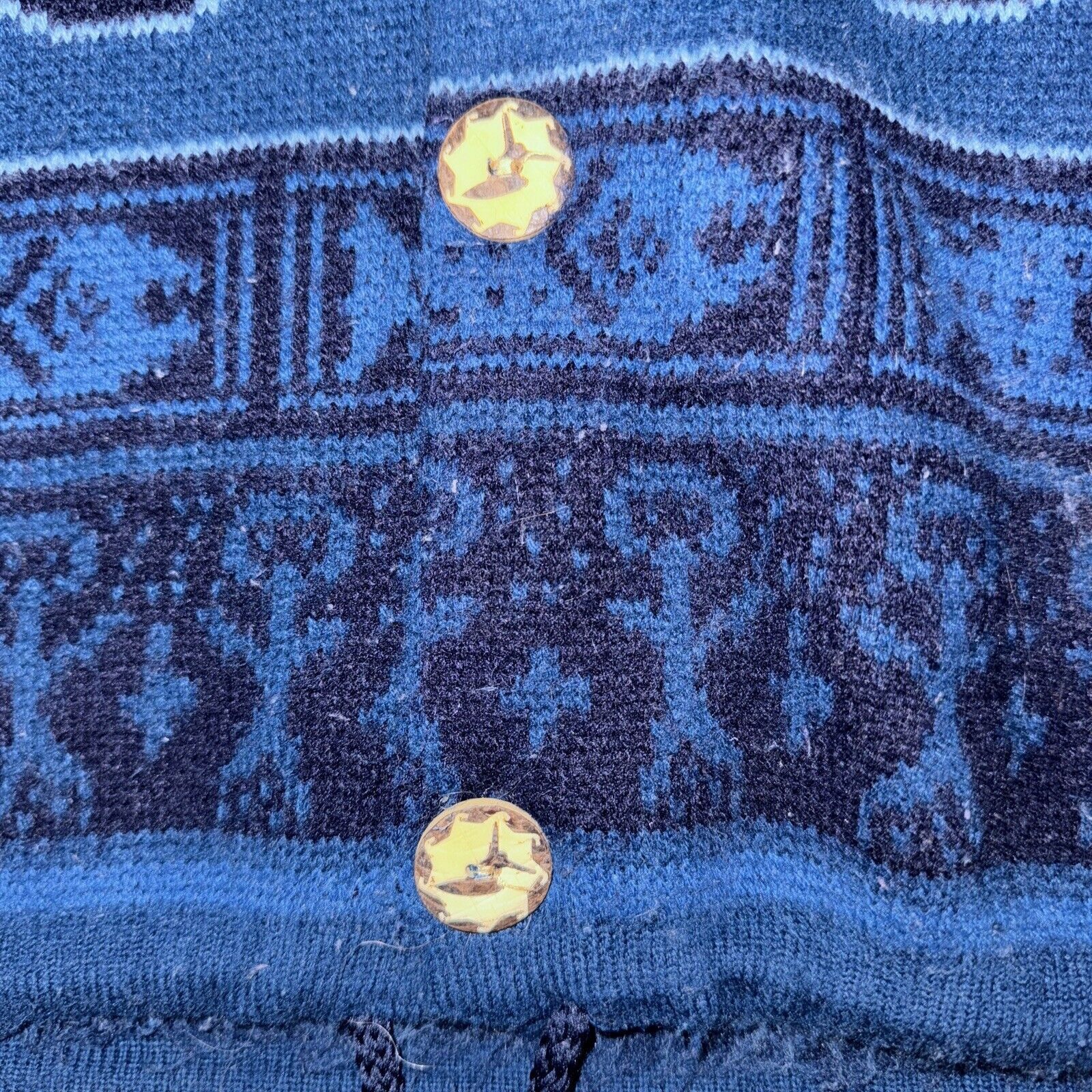Japanese Brand × Vintage Vintage Surfshaman Hooded Sweater Blue 100% Orlon S 19x24 Size US S / EU 44-46 / 1 - 3 Thumbnail