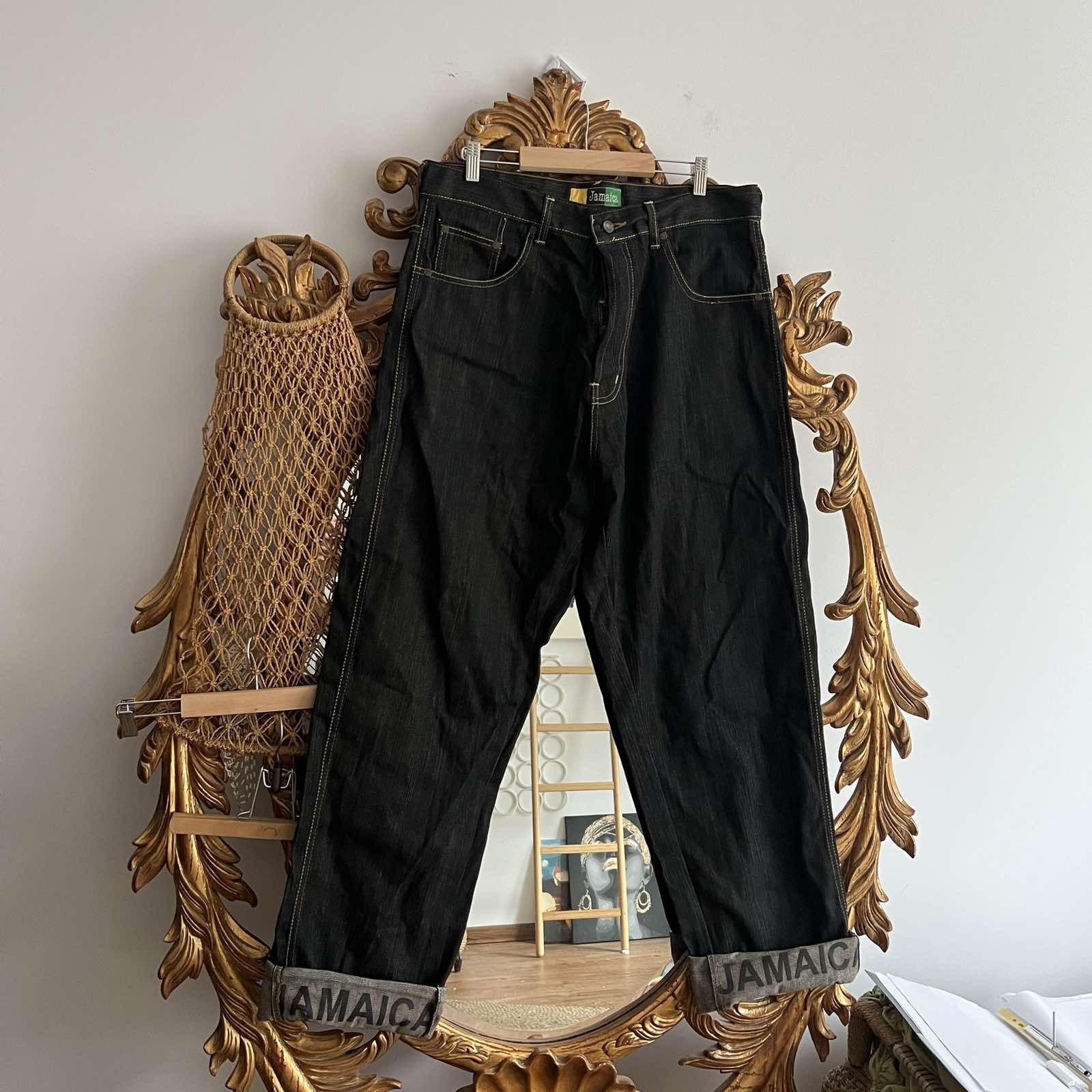 Japanese Brand VTG Jamaica club Like Evisu denim pants Sz 36 Size US 36 / EU 52 - 2 Thumbnail