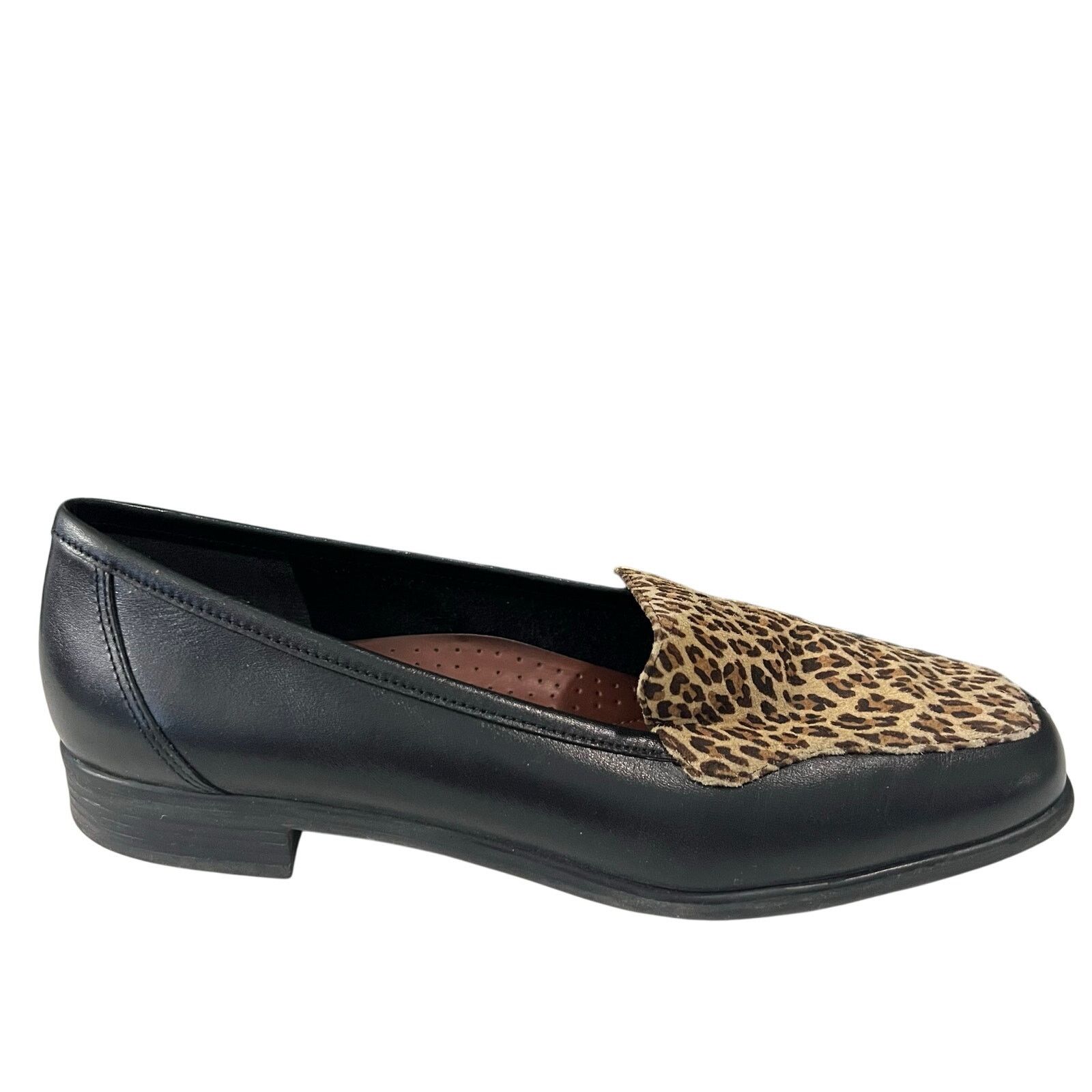 Other Naturalizer Womens Stockard Black Leopard Leather Loafer 8 M Size US 8 / IT 38 - 3 Thumbnail