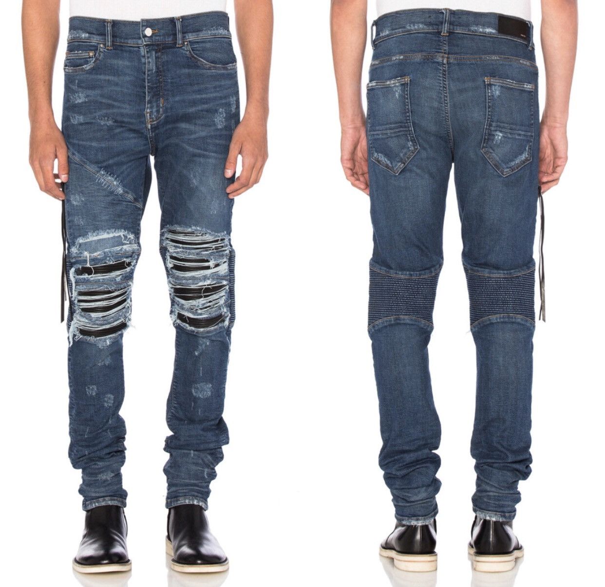 Amiri Amiri mx2 split leather jeans 2412-Nextarrow Size US 30 / EU 46 - 5 Thumbnail