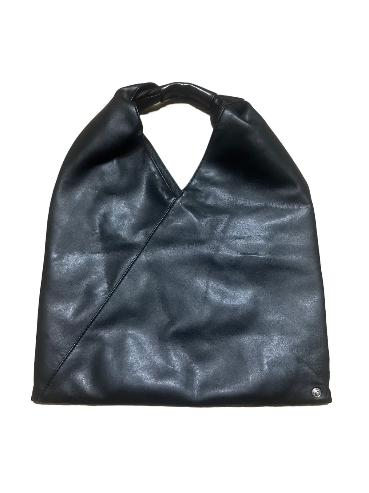 Pre-owned Maison Margiela Vintage Maison Martin Margiela Shopper Leather Tote Bag In Black