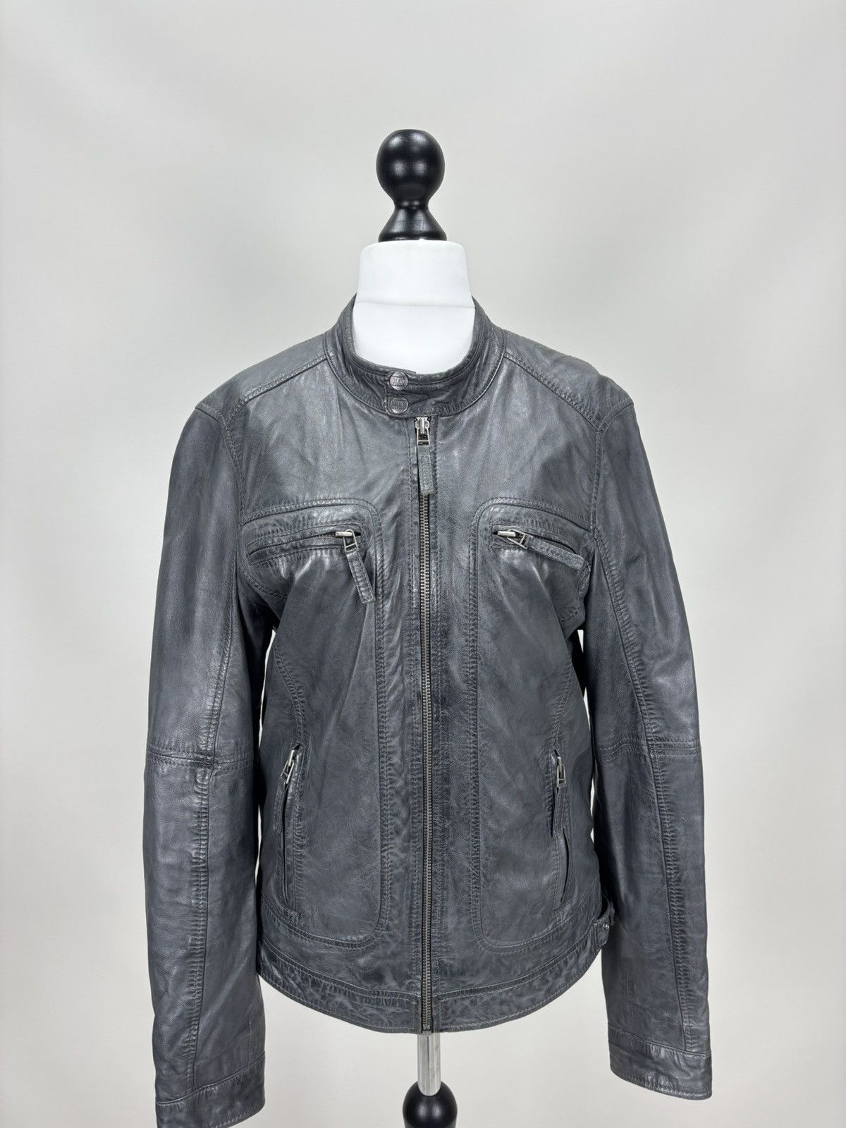 Other Womens leather jacket Oakwood Size M Color Gray Size M / US 6-8 / IT 42-44 - 2 Thumbnail