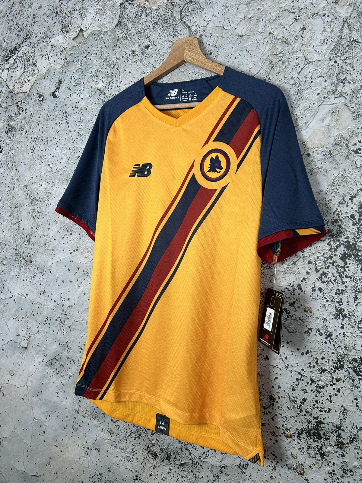 New Balance AS Roma New Balance Soccer Jersey New Football Rare Size US L / EU 52-54 / 3 - 2 Thumbnail