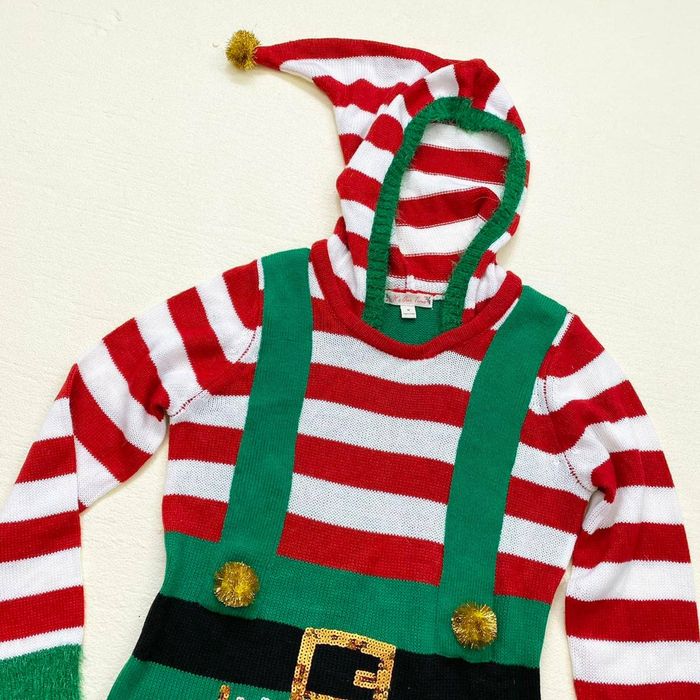 Other It s Our Time Elf Ugly Christmas Sweater Dress Size Medium