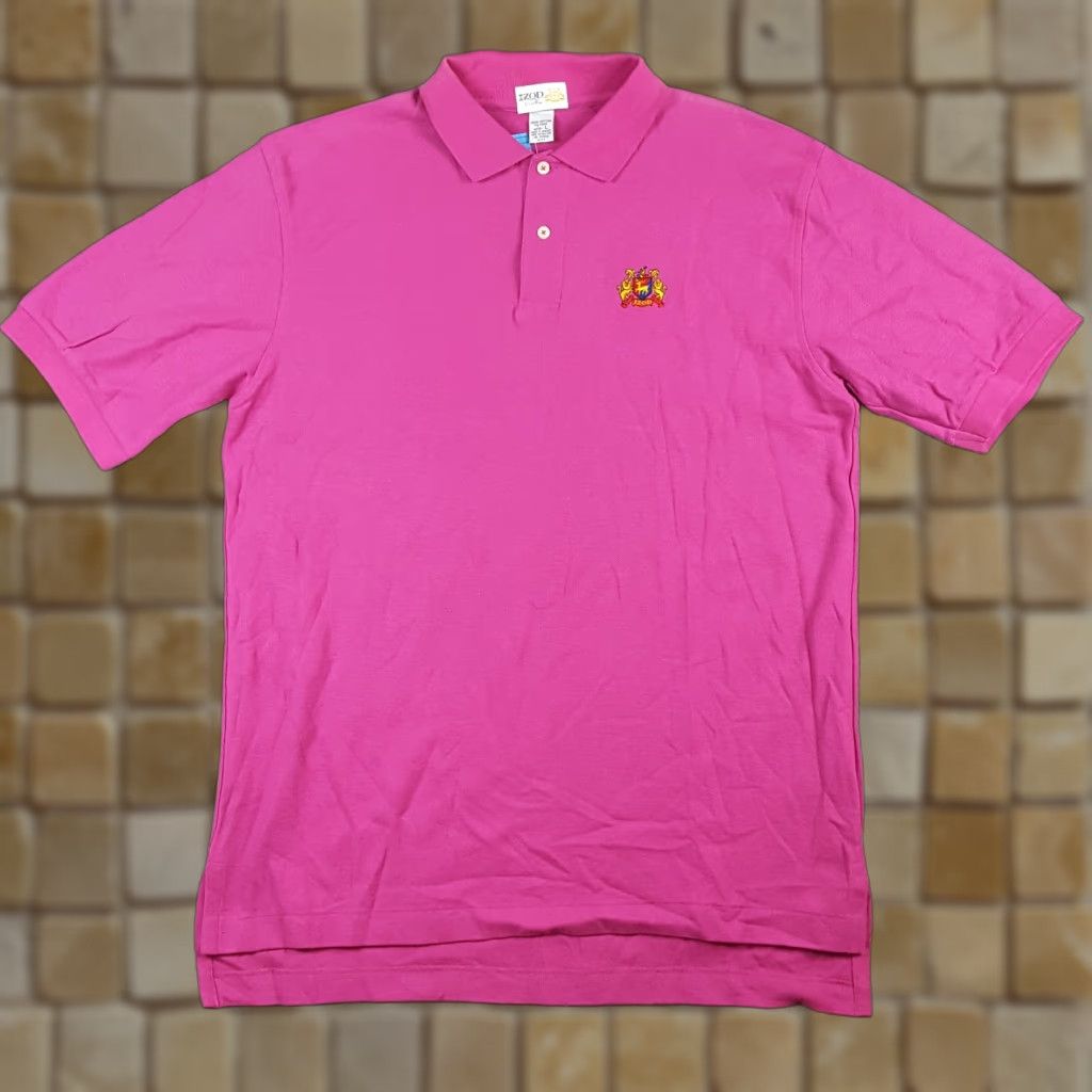 Izod VINTAGE IZOD Polo Shirt Men's L Pink Golf Collared 2000s Button Short Sleeve Preppy Y2K 90s Beach Classic Rock Punk Surf Brand IZOD - Shirt Size US L / EU 52-54 / 3 - 1 Thumbnail