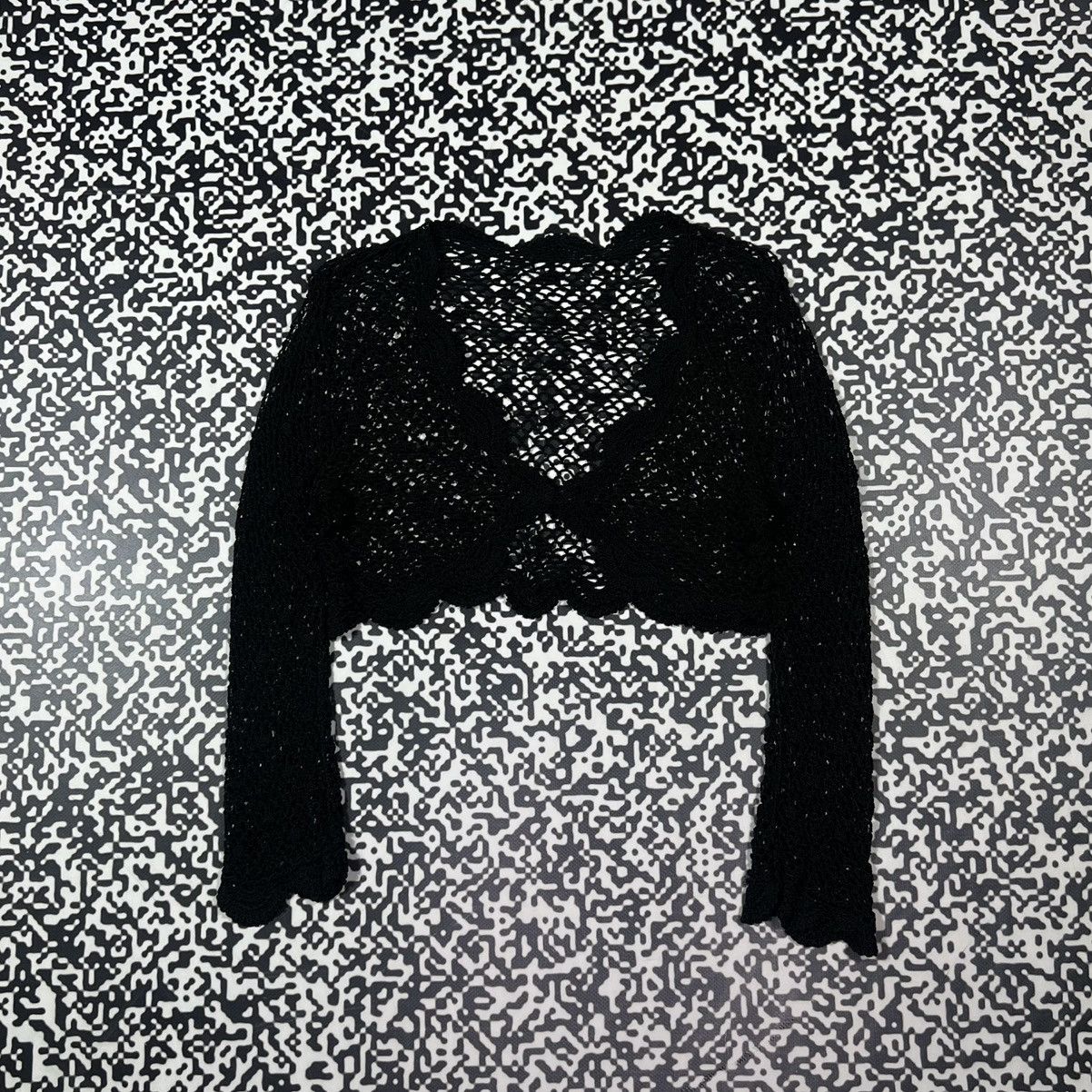 Japanese Brand Vintage Y2K Japanese Knitted Mesh Retro Style Cardigan Size S / US 4 / IT 40 - 3 Thumbnail