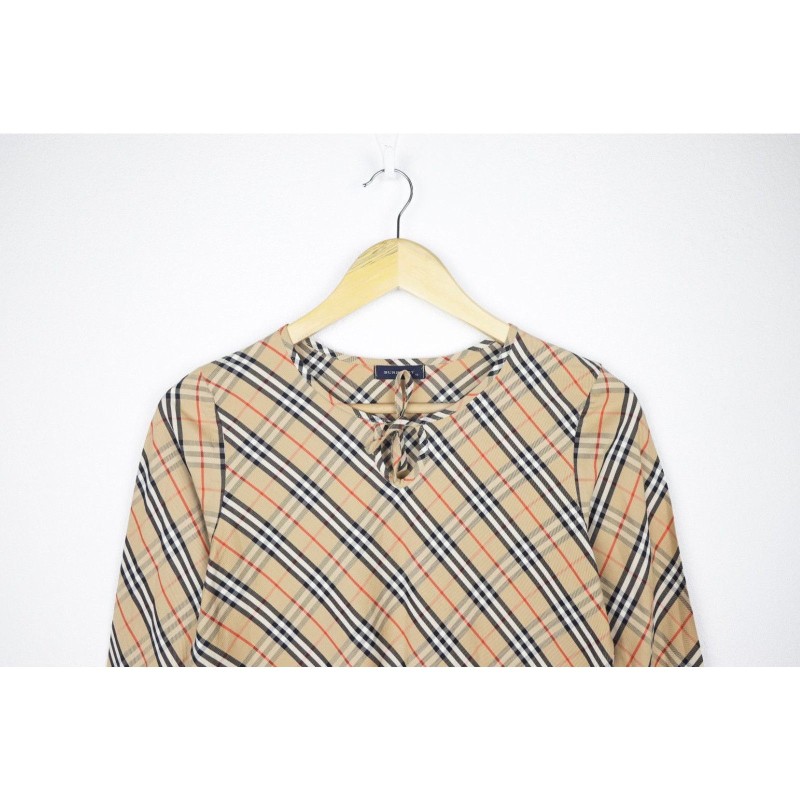 Burberry Burberry Beige Nova Check Cotton Blouses Top Shirt 12 size Size XL / US 12-14 / IT 48-50 - 2 Thumbnail