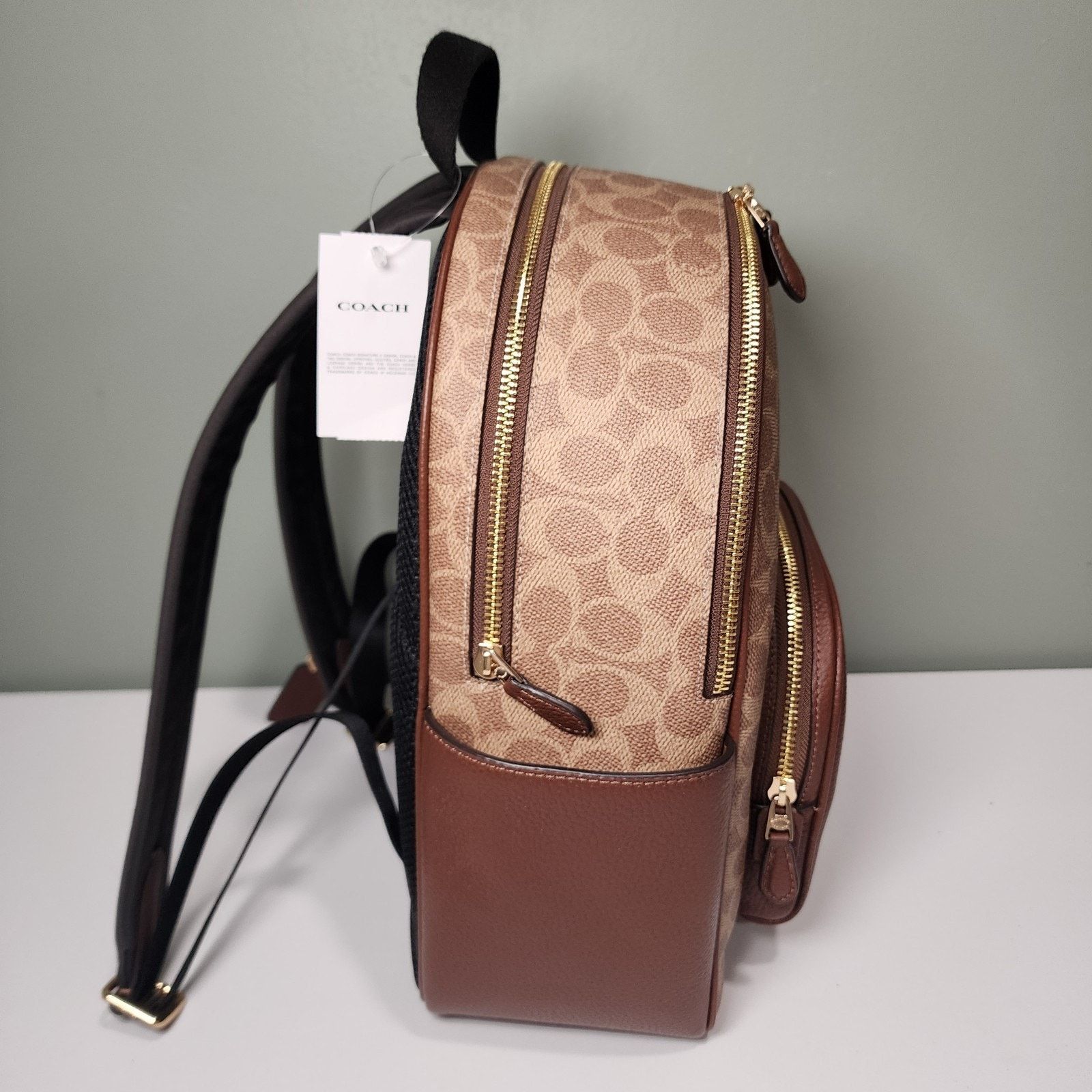 Coach NWT Coach CZ176 Court Backpack Gold Tan Brown Size ONE SIZE - 3 Thumbnail