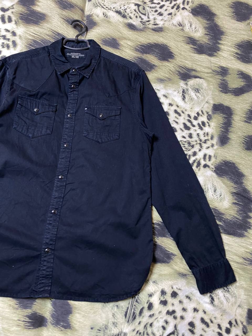 Allsaints × Vintage Allsaints Monte Shirt Denim Overshot Long Sleeve Buttons Size US L / EU 52-54 / 3 - 6 Thumbnail