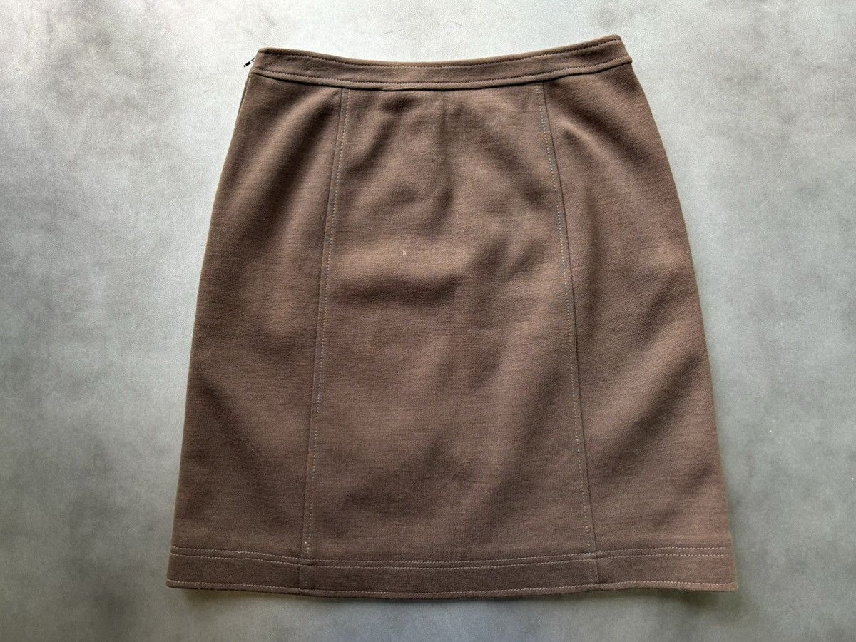 Prada × Vintage 1990s Vintage Prada Skirt Wool Mini Short Pencil 1996 1991 Size 30" / US 8 / IT 44 - 12 Thumbnail