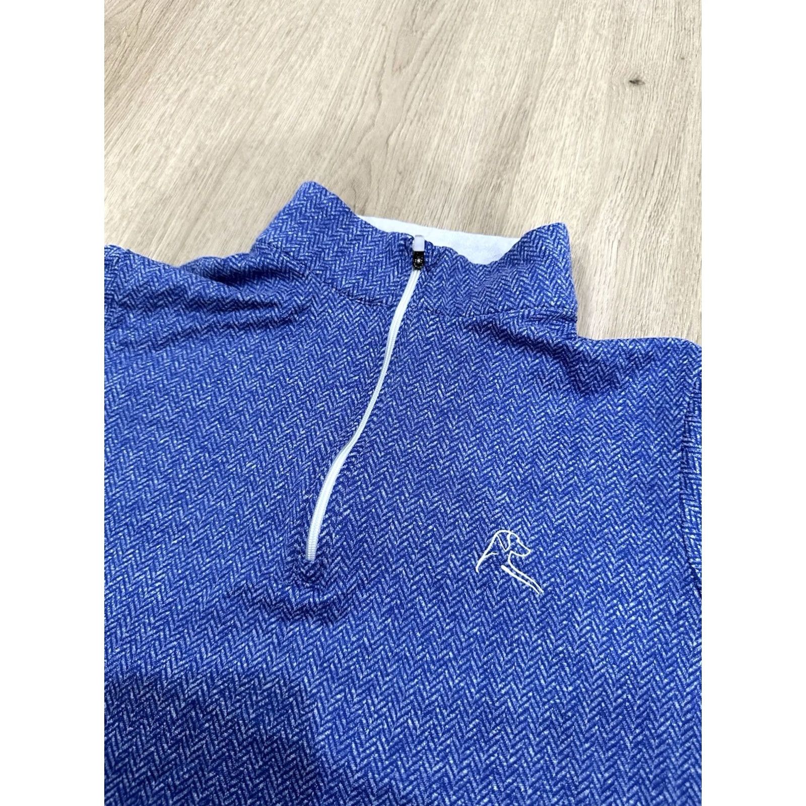 Vintage RHOBACK Performance Womens Blue Herringbone Pullover Athletic Small Size S / US 4 / IT 40 - 5 Thumbnail