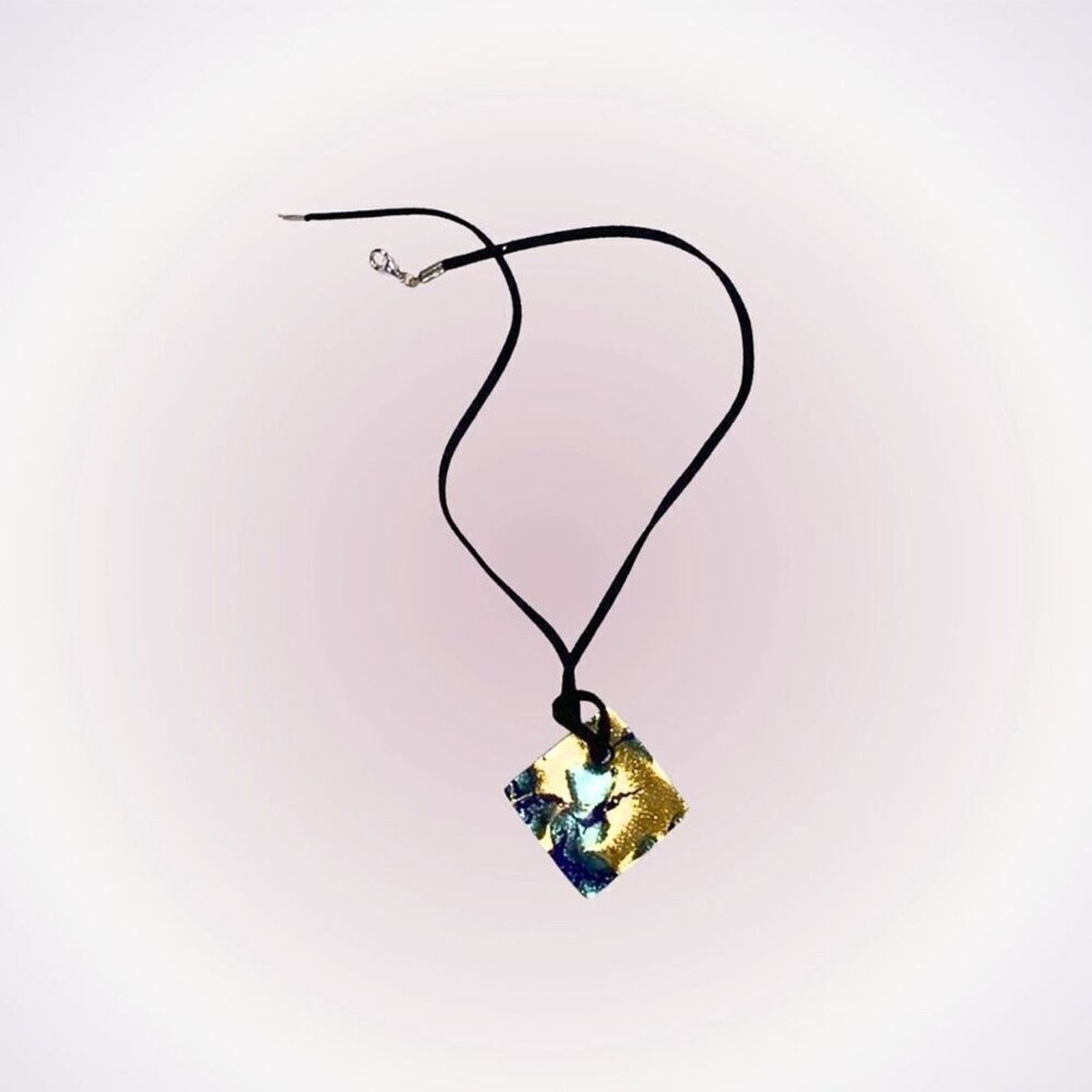 Other Artisan Square Glass Pendant Necklace | Sz OS Size ONE SIZE - 1 Thumbnail