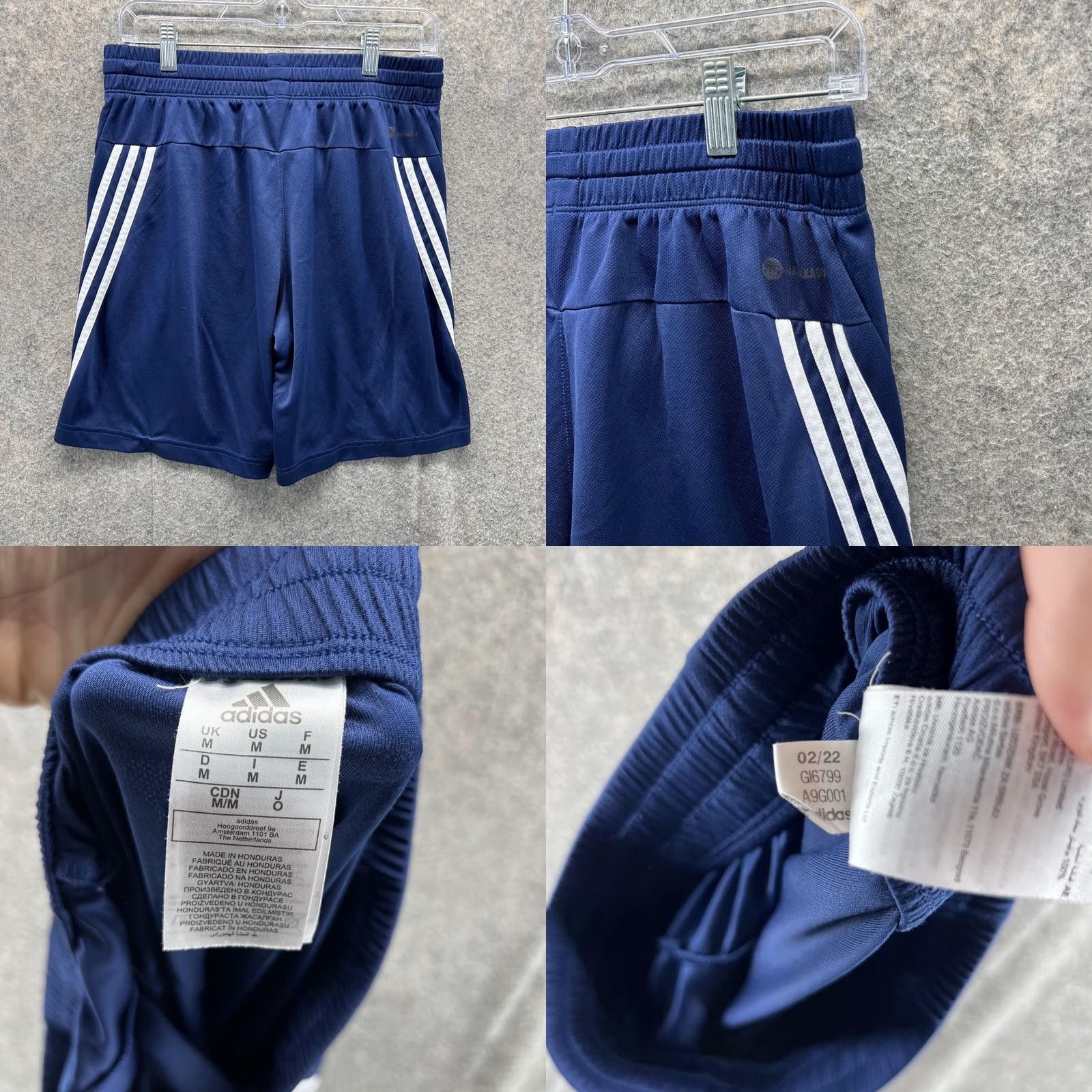 Adidas Adidas Shorts Men Medium Blue Athletic Trefoil Basketball Gym 3 Stripes Ultimate Size US 31 - 8 Thumbnail