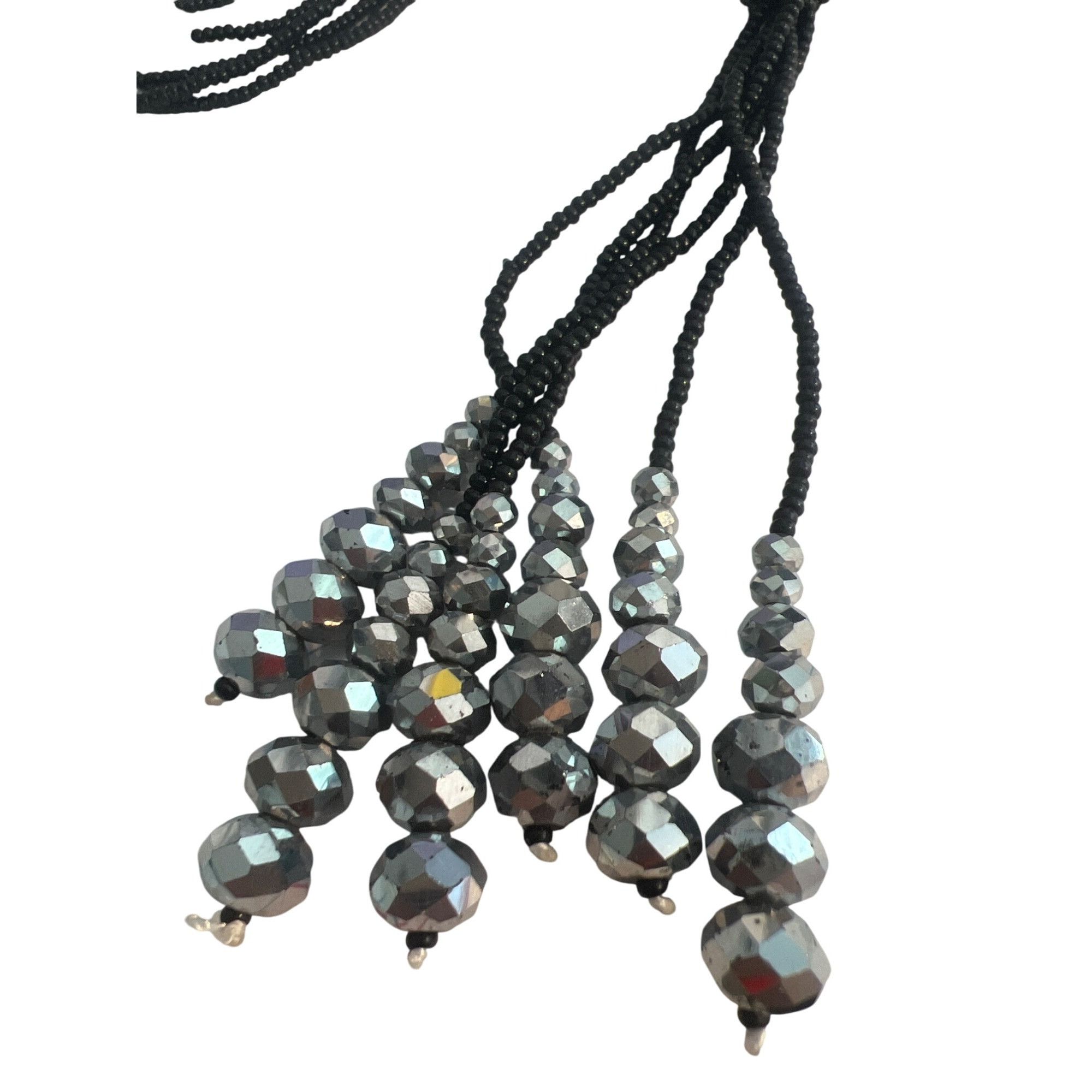 Other 3 Strand Vintage Style Lariat Necklace 20s Charleston Glass Size ONE SIZE - 2 Thumbnail