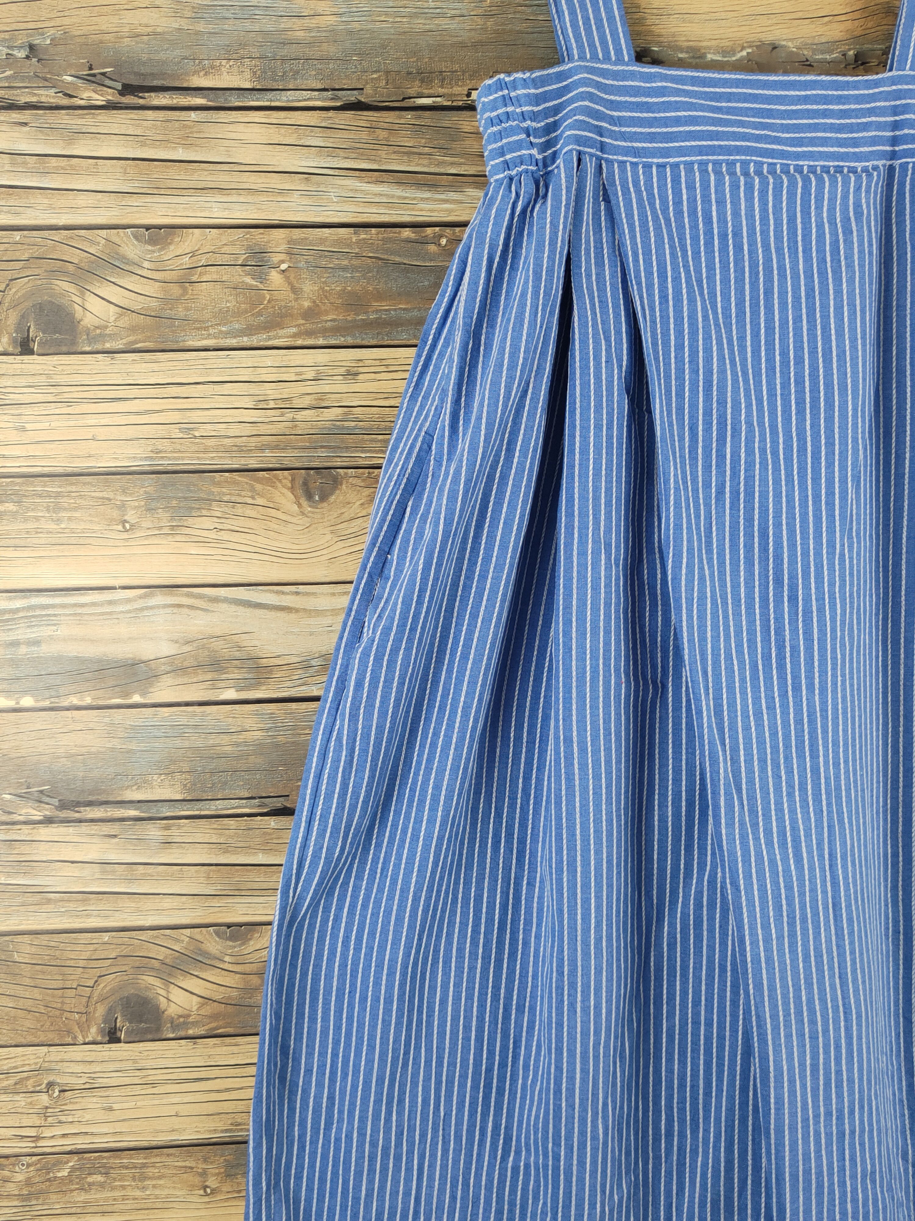 Japanese Brand × Vintage Avant Garde Fashion by F&T Blue Jumpsuits Size 42" / US 20 - 4 Thumbnail