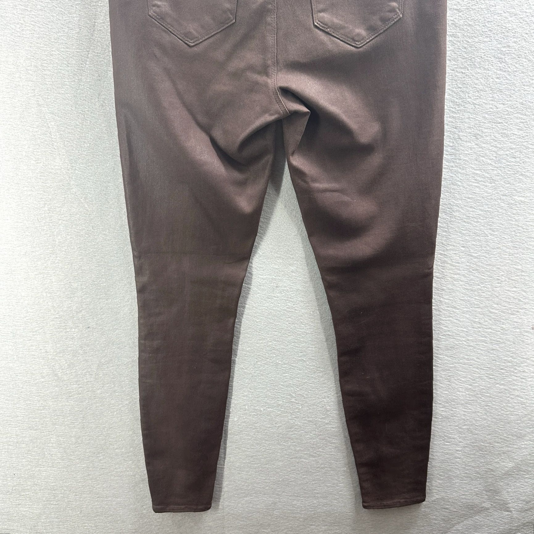 L'AGENCE L'AGENCE Marguerite Skinny High Rise Jeans Women Size 27 Brown Cocoa Coated Denim Slim Fit Size 27" / US 4 / IT 40 - 5 Thumbnail