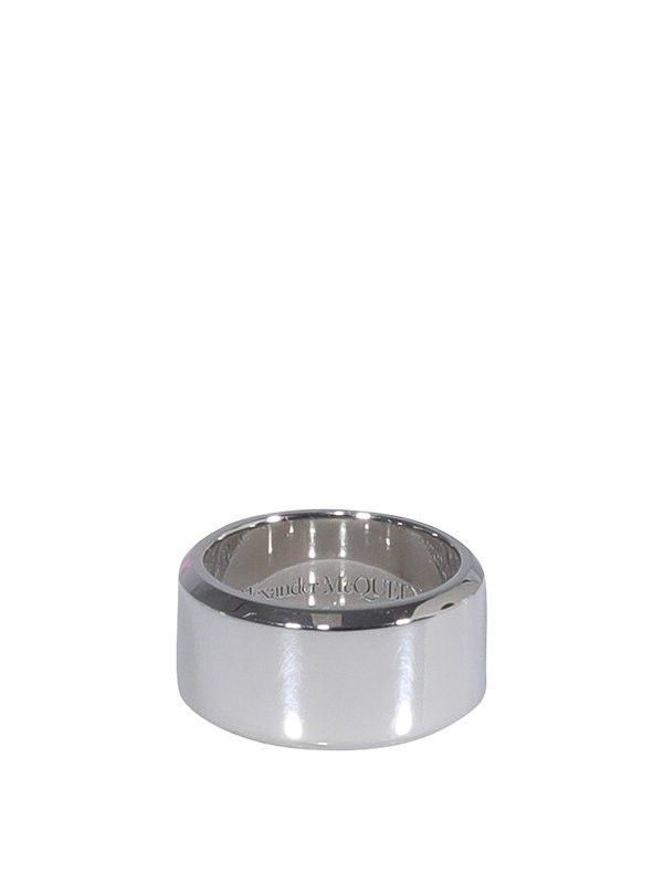 Alexander McQueen o1w1db10725 Size:21/Graffiti Ring in Silver Size ONE SIZE - 3 Thumbnail