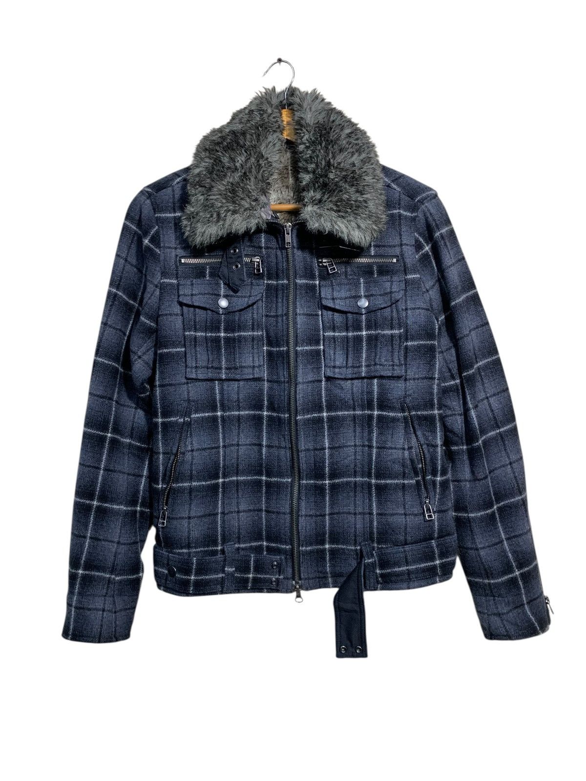 Japanese Brand 🔥EDGE RUPERT BLUE TARTANS WOOL JACKET FUR Size US M / EU 48-50 / 2 - 1 Thumbnail