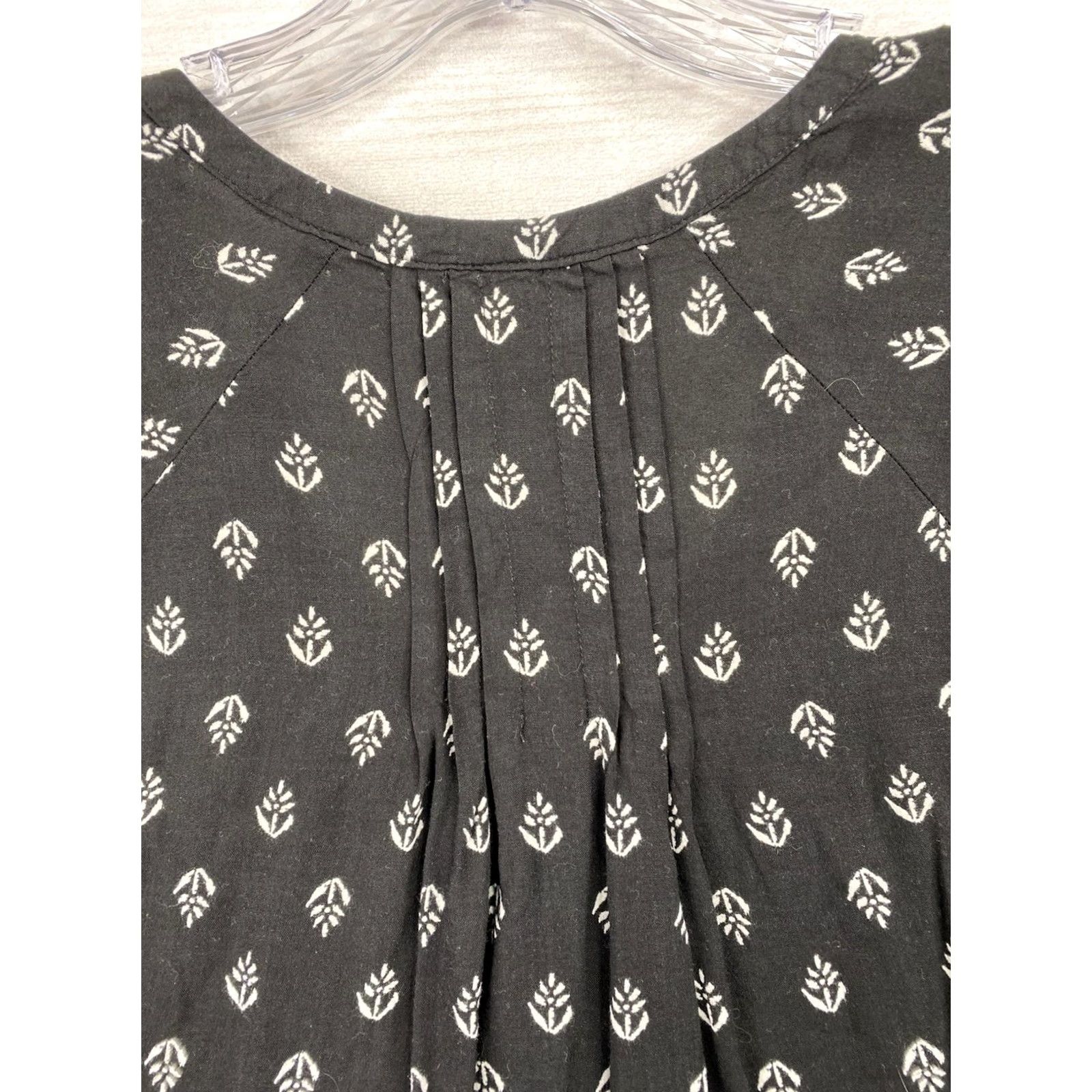 Old Navy Old Navy Floral Peasant Blouse Top Womens XL Black V-Neck Rayon Boho Shirt Size XL / US 12-14 / IT 48-50 - 8 Thumbnail