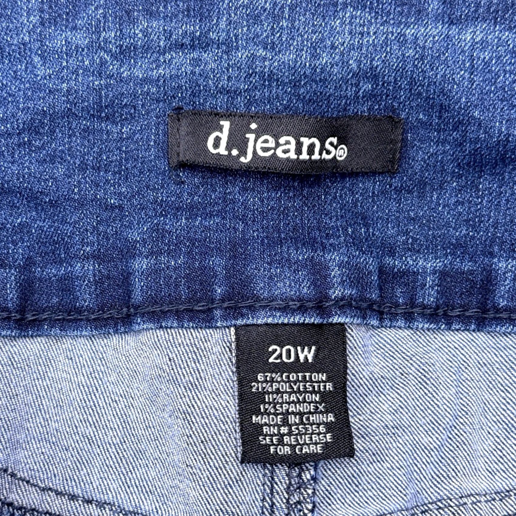 Vintage D Jeans Butt Lifter Skinny Plus Jeans 20W Dark Elise Modern Fit High Rise New Mens Womens Girls Boys Size 42" / US 20 - 7 Thumbnail