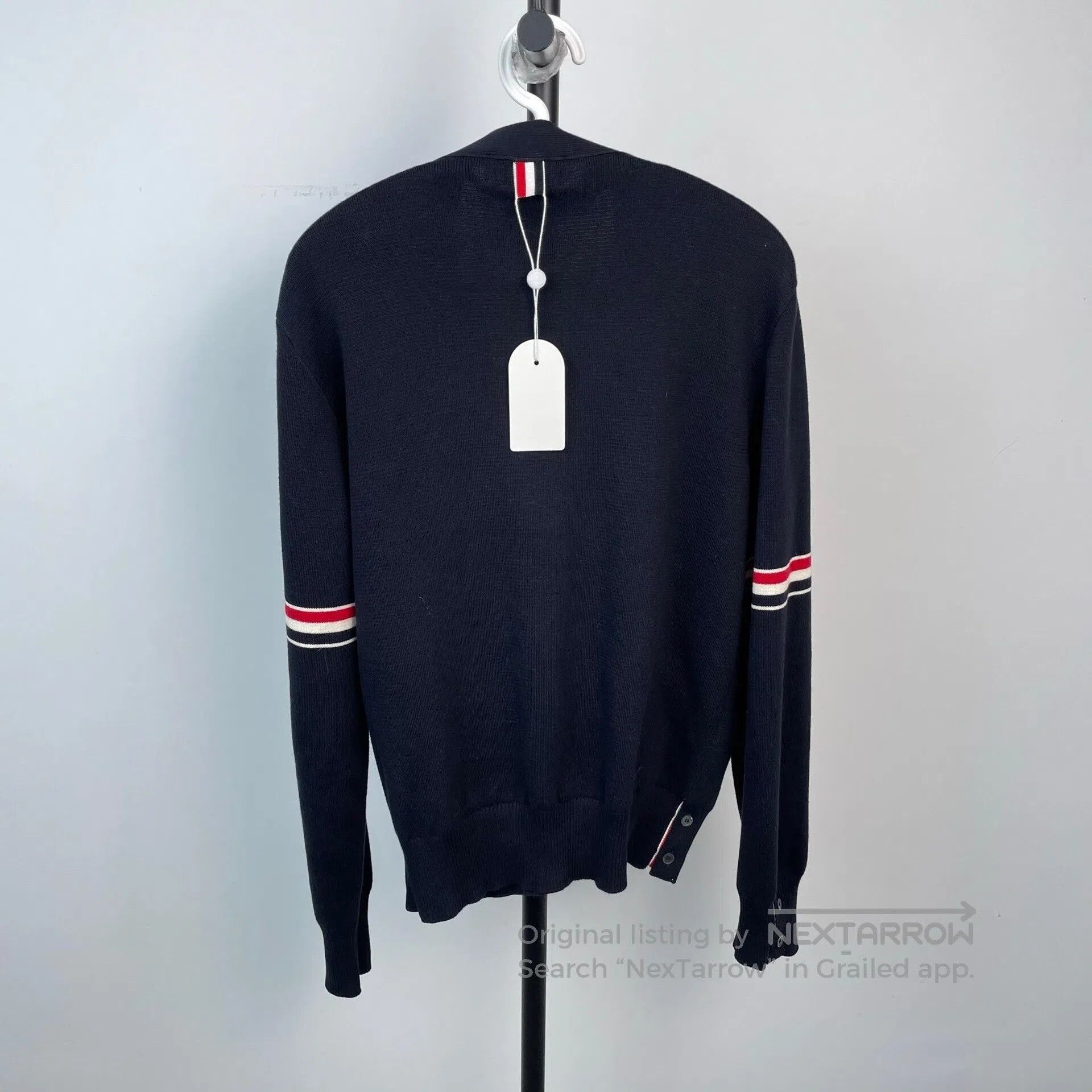 Thom Browne Thom Browne Dark Blue Double Sleeve Color Block Knit Open Size S / US 4 / IT 40 - 2 Thumbnail