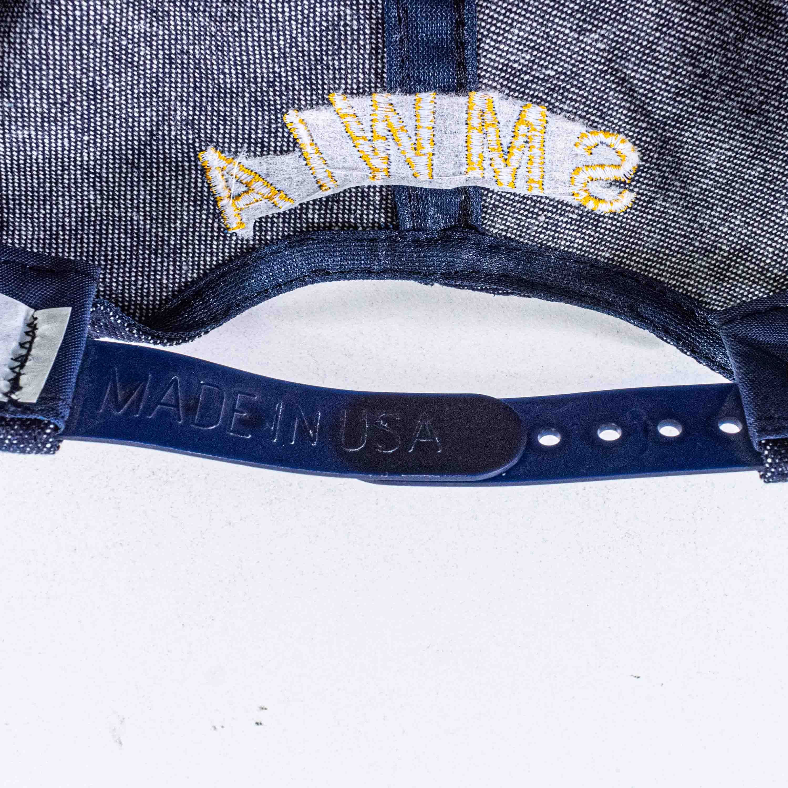 Vintage VTG 90s Show Me The Label Union Made Denim Snapback Hat Size ONE SIZE - 9 Thumbnail