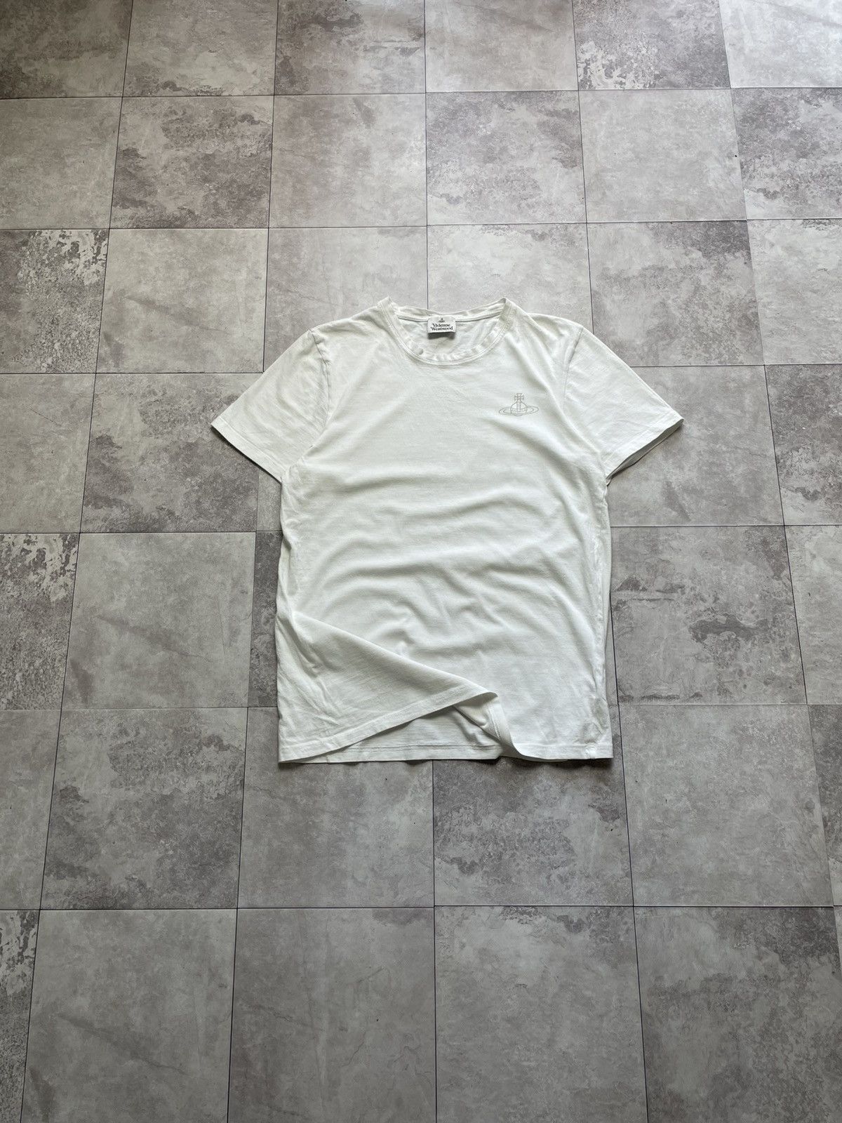 Vintage × Vivienne Westwood Vivienne Westwood Anglomania White Small Orb Logo T-shirt XL Size US XL / EU 56 / 4 - 1 Thumbnail